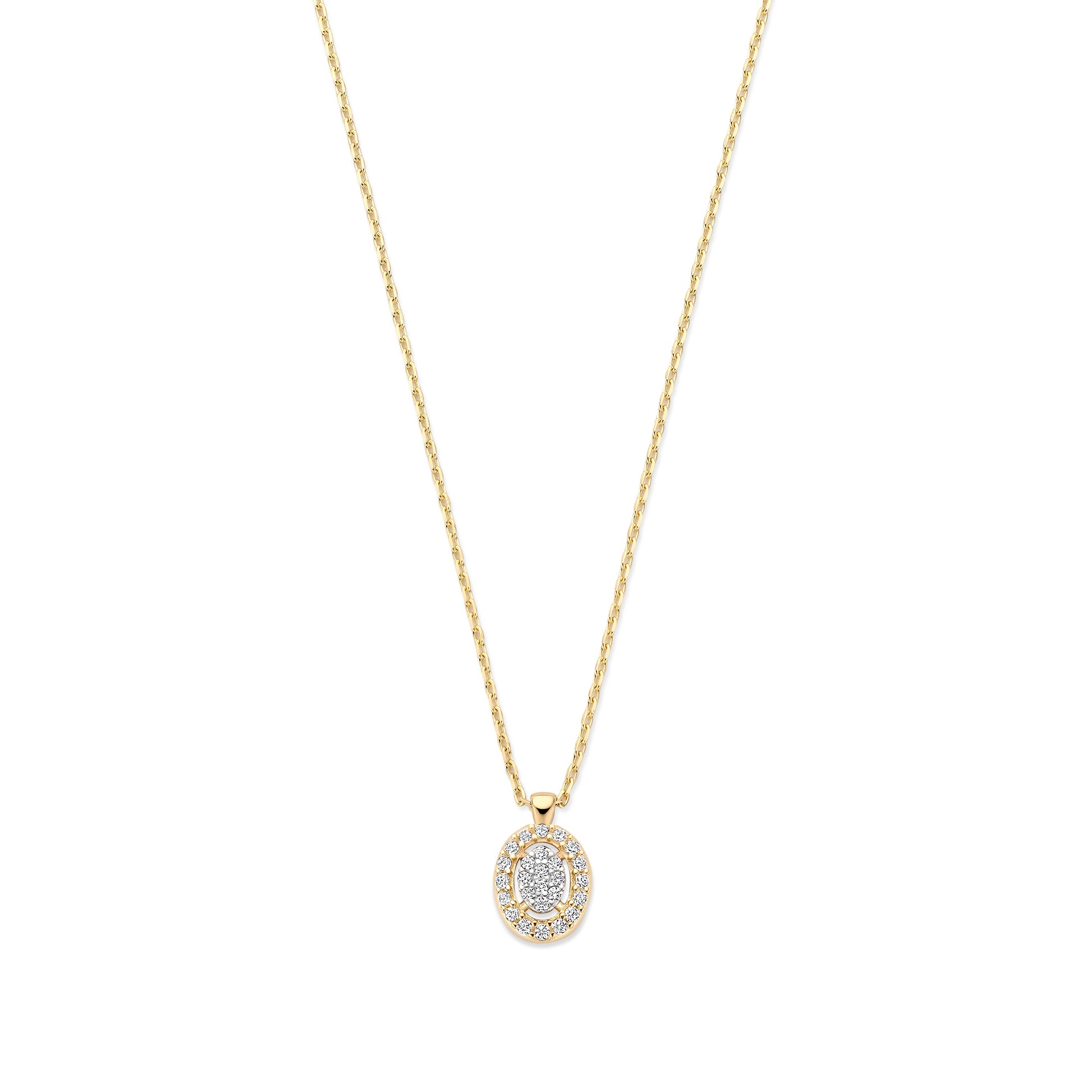 Cadeau d'Isabel 14 karat gold necklace and bracelet set with zirconia stones - - Isabel Bernard