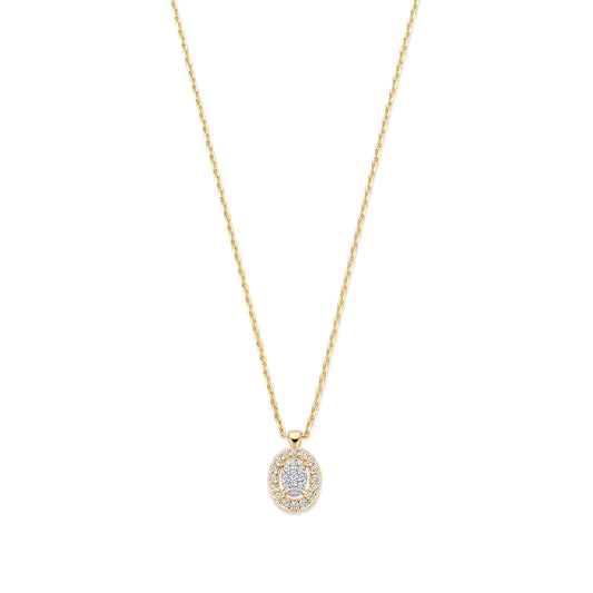 Cadeau d'Isabel 14 karat gold necklace and bracelet set with zirconia stones - - Isabel Bernard
