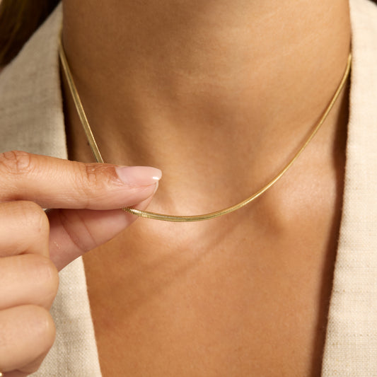 Aidee Leontine 14 Karat Gold Snake Necklace - - Isabel Bernard