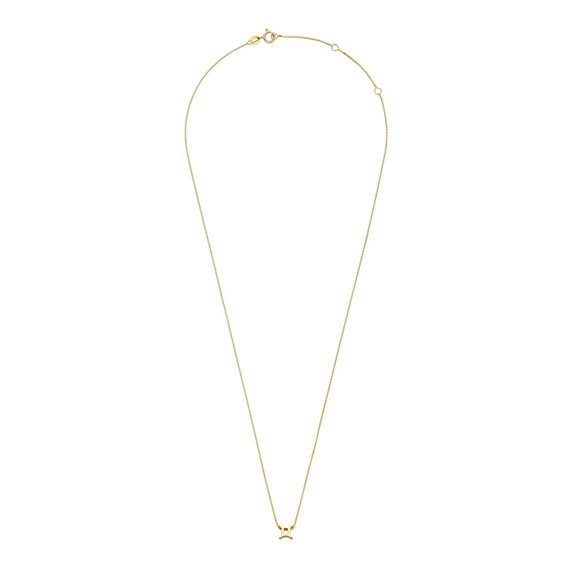 Étoiles d’Or Gemini 14 Carat Gold Venetian Necklace With Horoscope - - Isabel Bernard