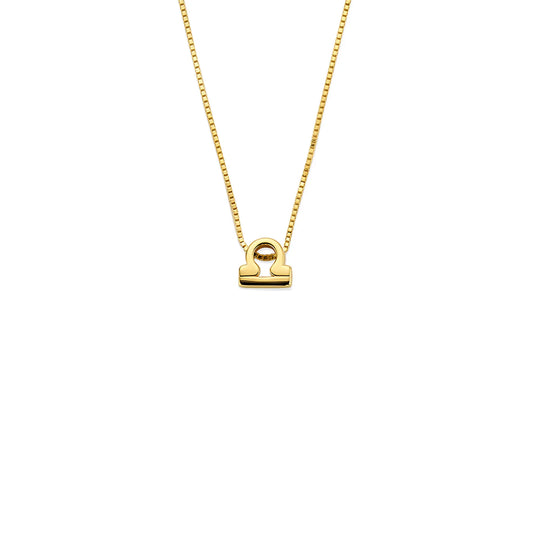 Étoiles d’Or Libra 14 Carat Gold Venetian Necklace With Horoscope - - Isabel Bernard