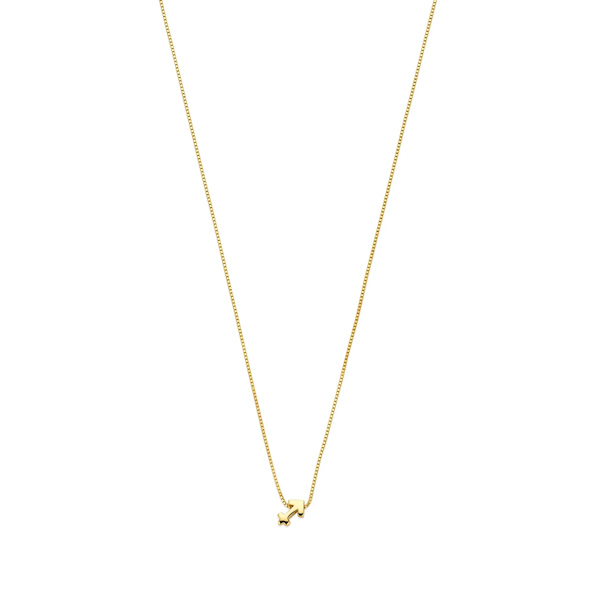 Étoiles d’Or Sagittarius 14 Carat Gold Venetian Necklace With Horoscope - - Isabel Bernard