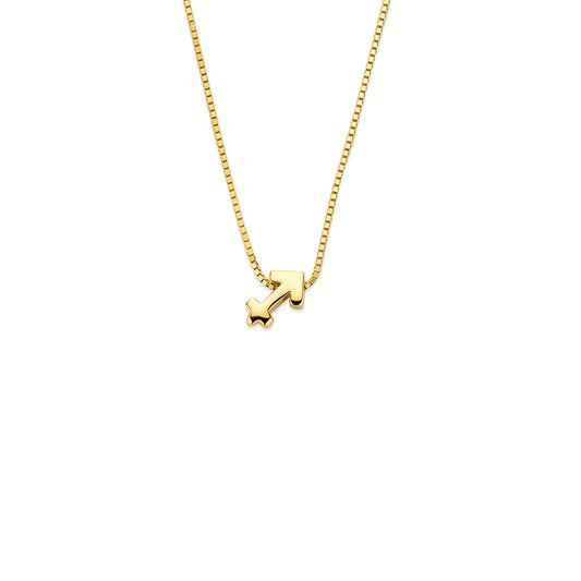Étoiles d’Or Sagittarius 14 Carat Gold Venetian Necklace With Horoscope - - Isabel Bernard