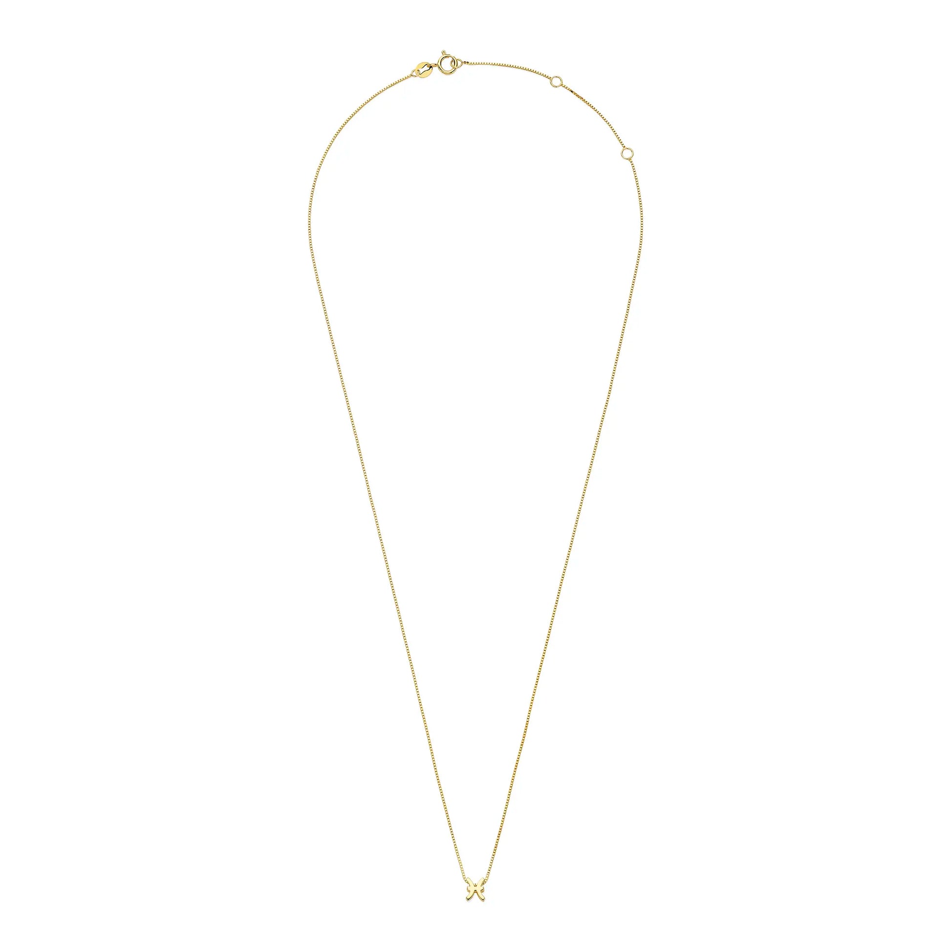 Étoiles d’Or Pisces 14 Carat Gold Venetian Necklace With Horoscope - - Isabel Bernard
