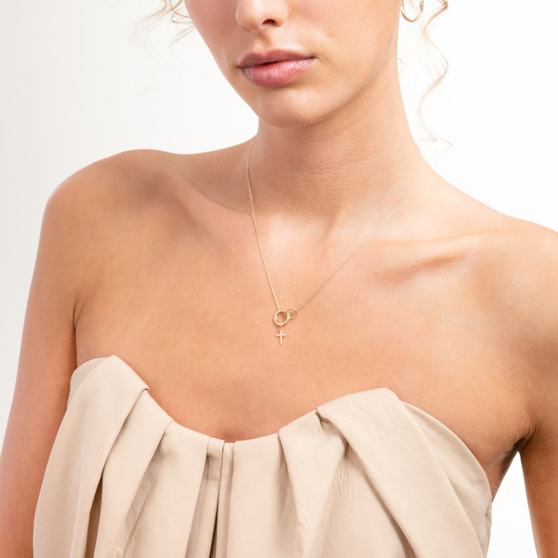 Le Marais Cross 14 karat gold charm - - Isabel Bernard