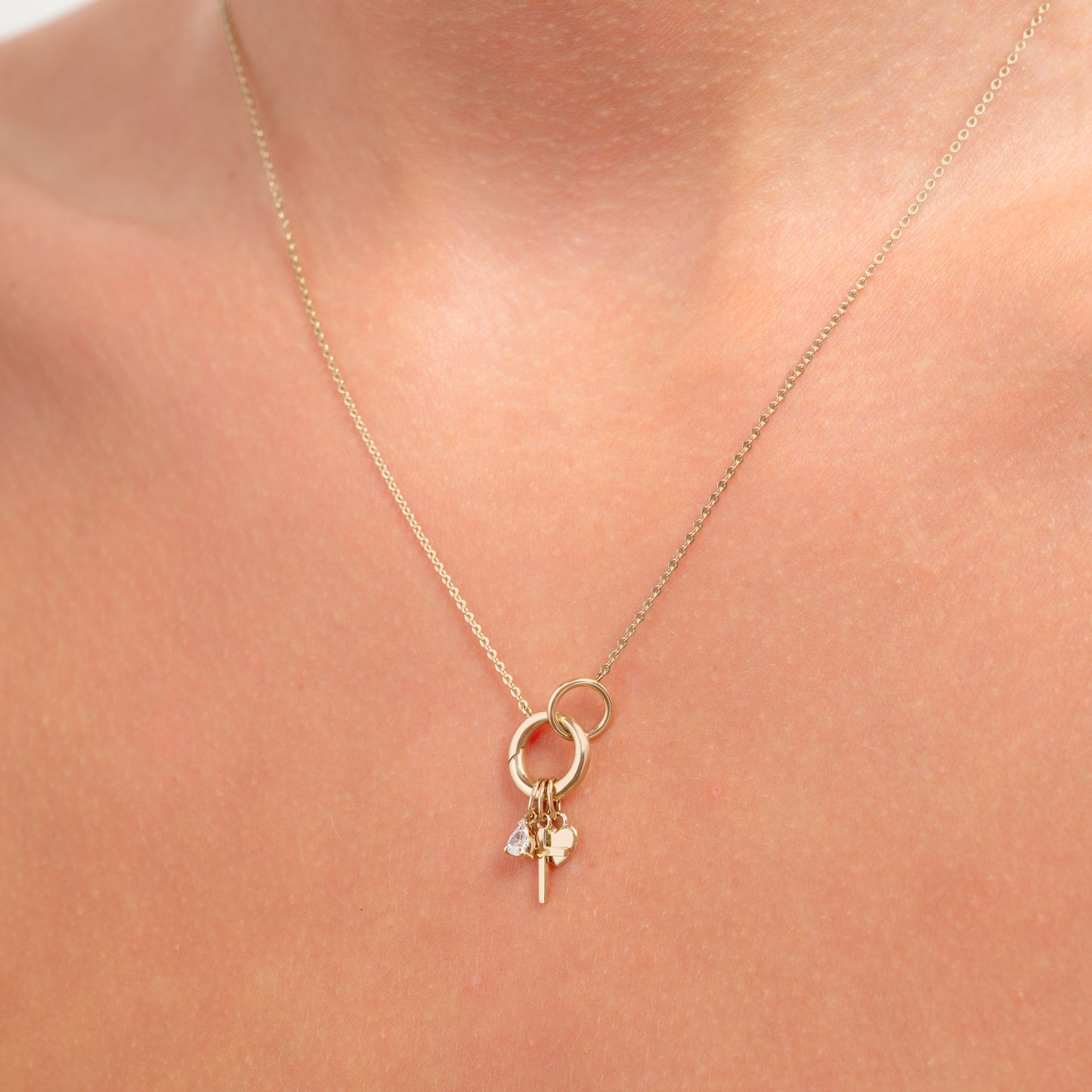 Le Marais Cross 14 karat gold charm - - Isabel Bernard