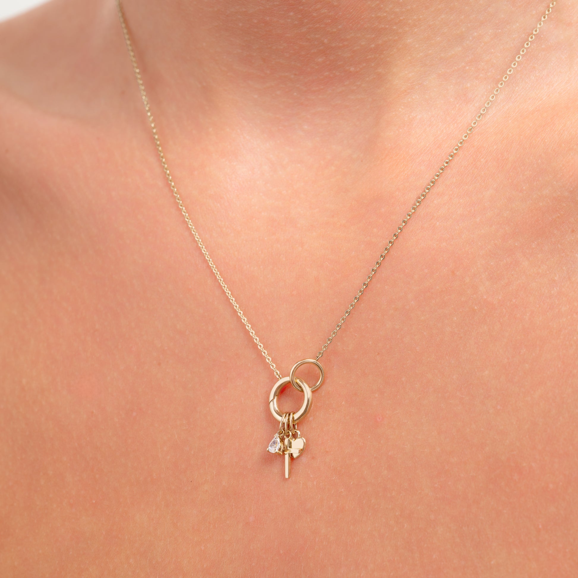 Le Marais Cross 14 karat gold charm - - Isabel Bernard