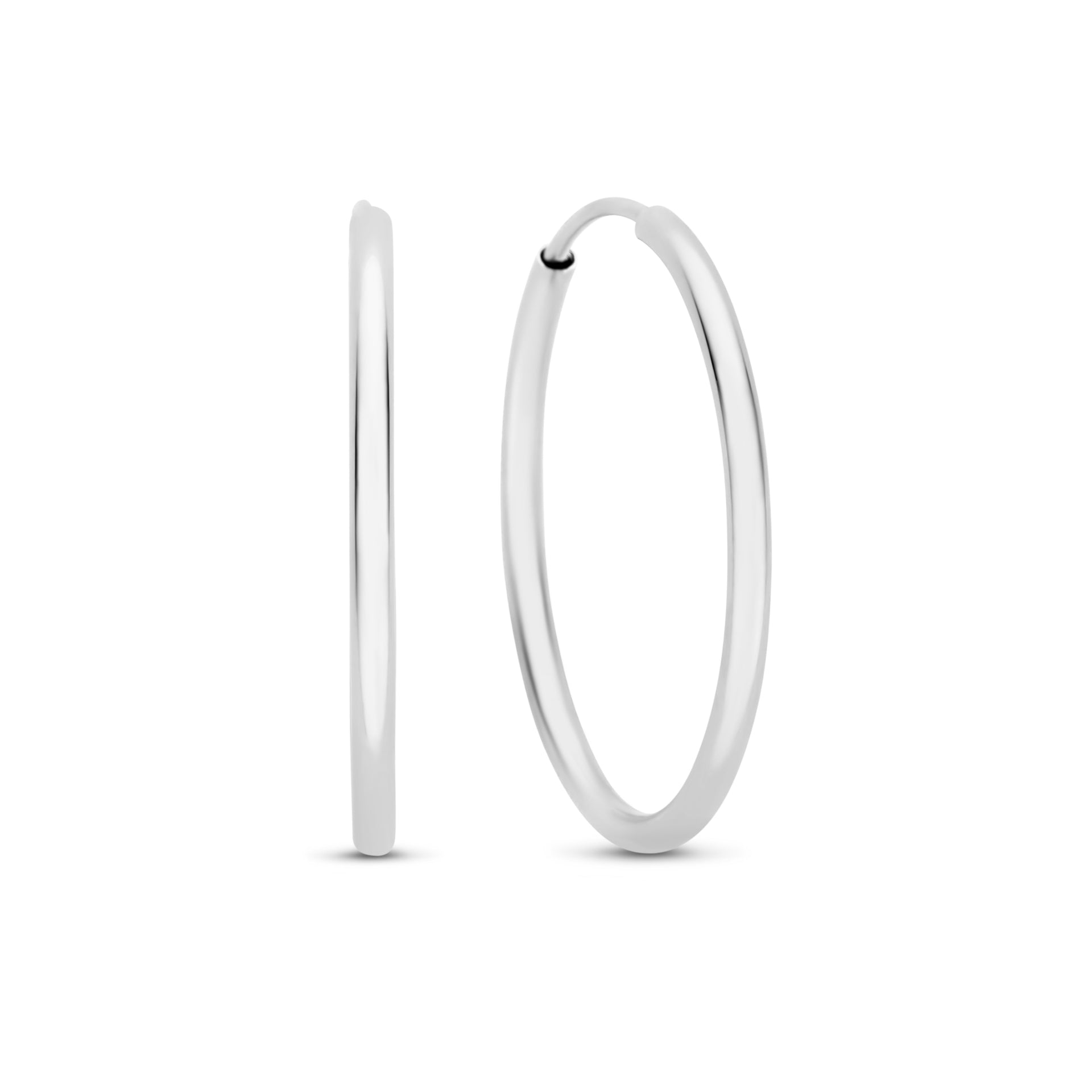 Saint Germain Cerise 14 karaat witgouden oorringen (22 mm)