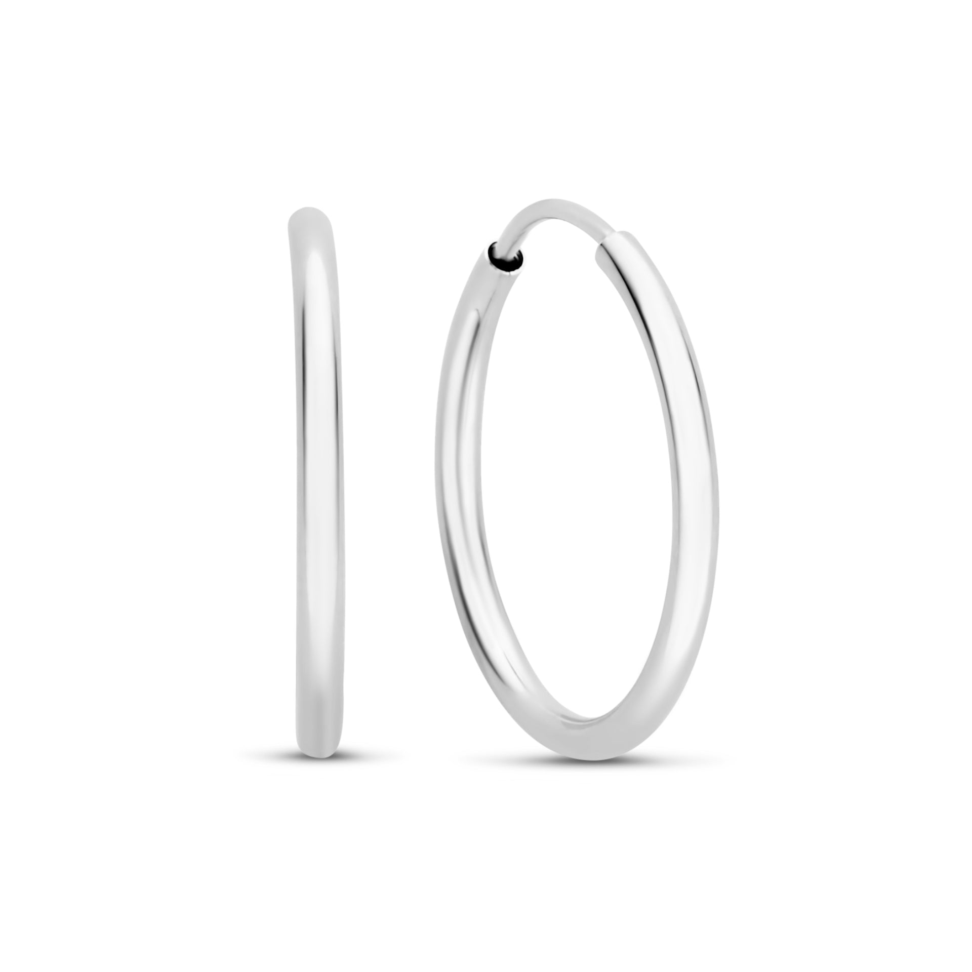 Saint Germain Cerise 14 karaat witgouden oorringen (18 mm)