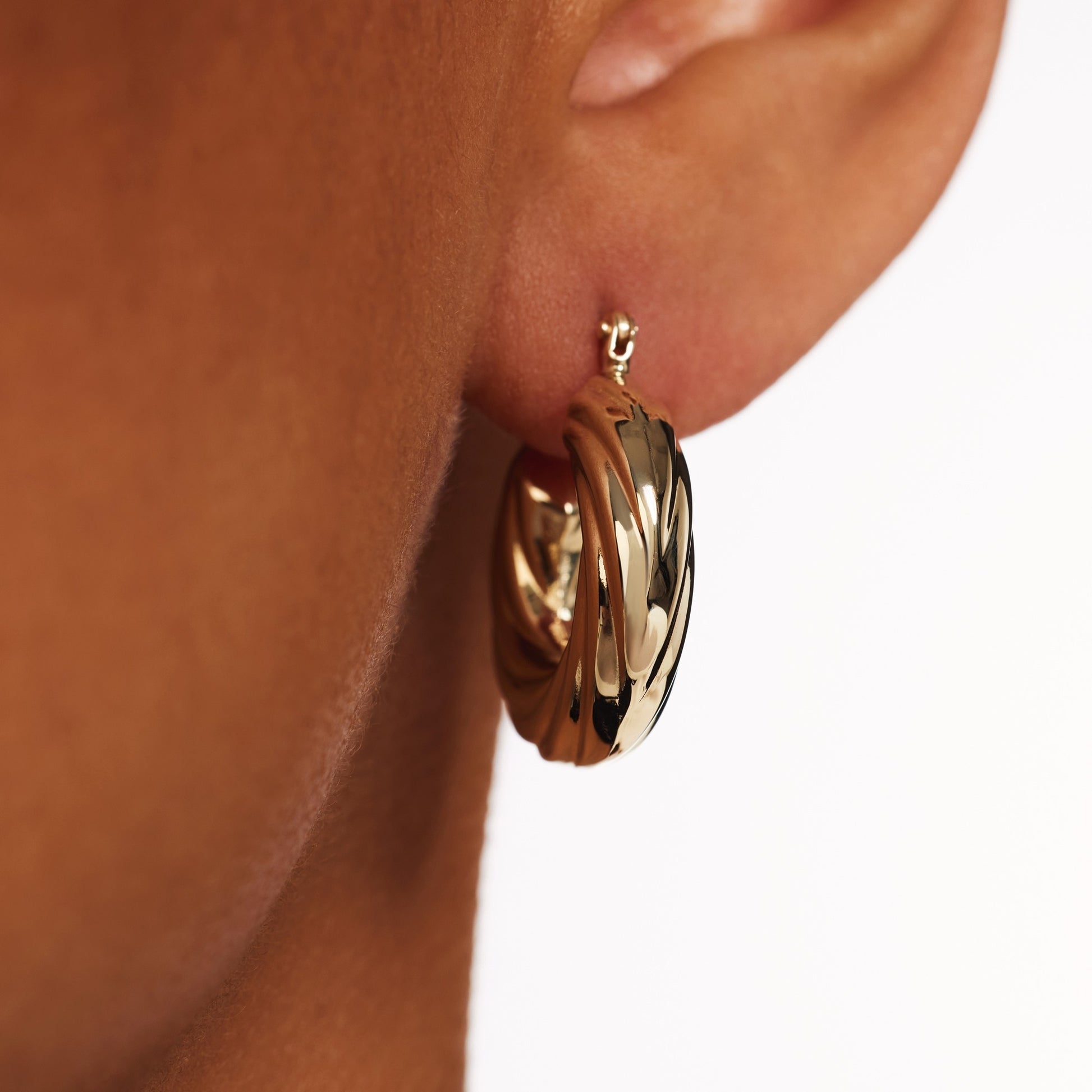 Rivoli Belle 14 karat gold hoop earrings - - Isabel Bernard