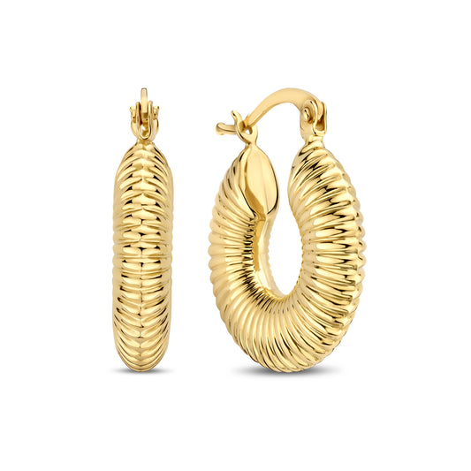 Rivoli Melissa 14 karat gold hoop earrings - - Isabel Bernard