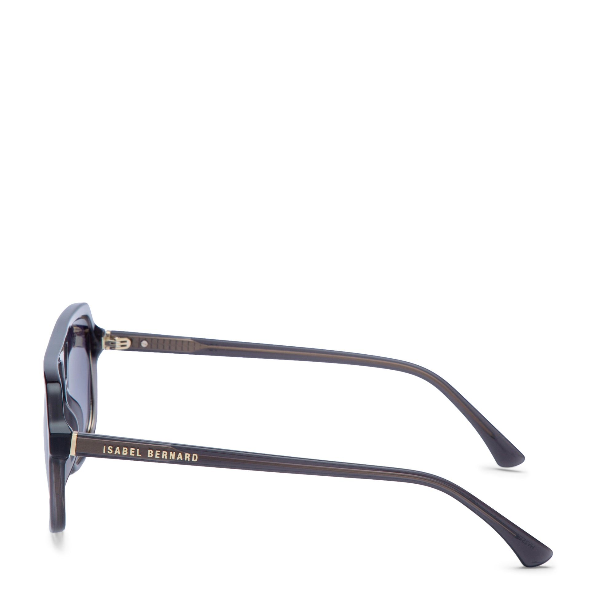 La Villette Camille transparent grey aviator sunglasses with blue lenses - - Isabel Bernard