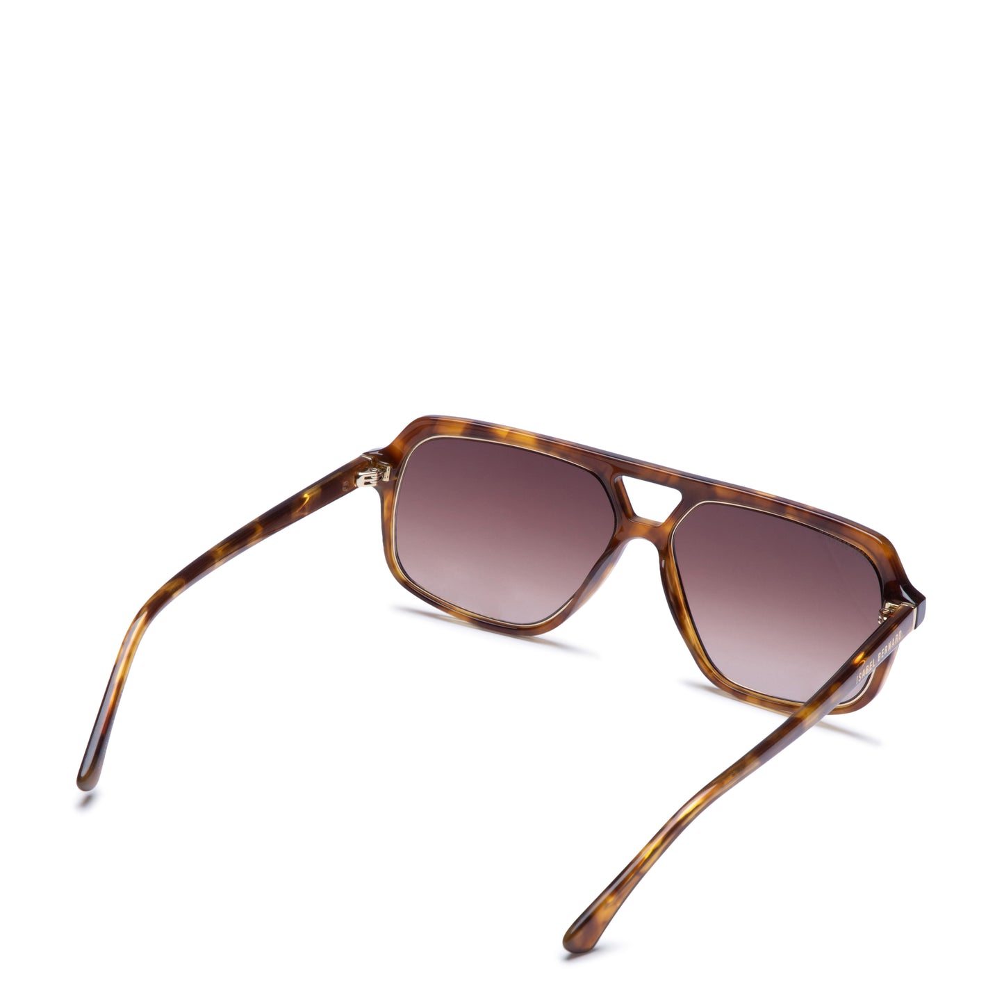 La Villette Camille brown tortoise aviator sunglasses with brown lenses - - Isabel Bernard