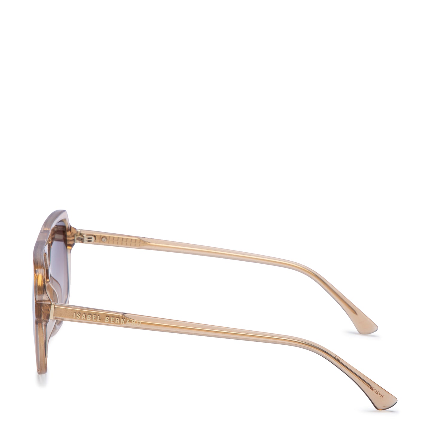 La Villette Camille transparent aviator sunglasses with brown lenses - - Isabel Bernard
