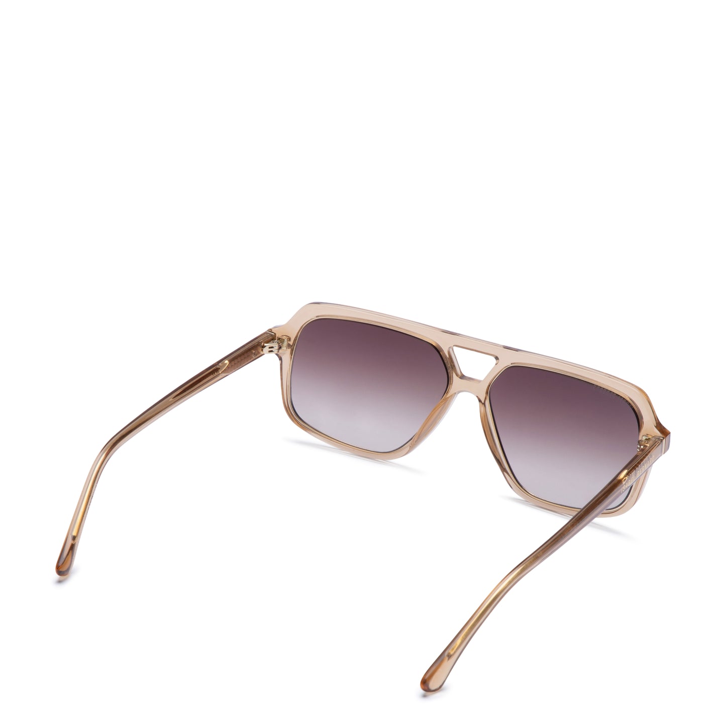 La Villette Camille transparent aviator sunglasses with brown lenses - - Isabel Bernard