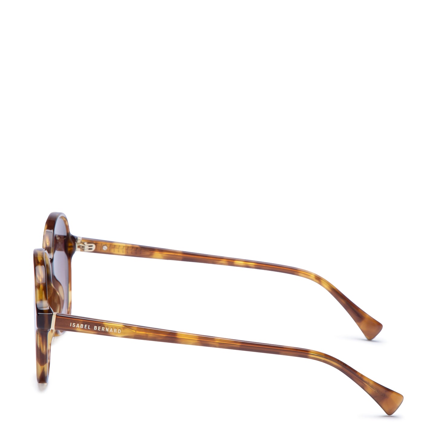 La Villette Eva brown tortoise oval sunglasses with brown lenses - - Isabel Bernard