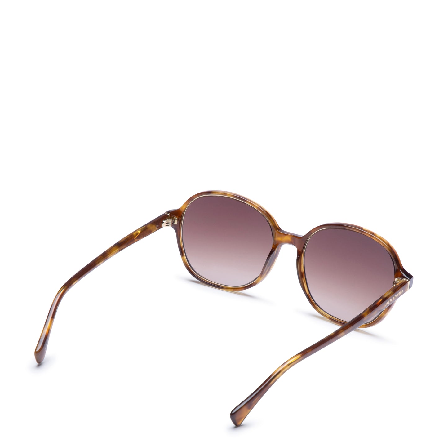 La Villette Eva brown tortoise oval sunglasses with brown lenses - - Isabel Bernard