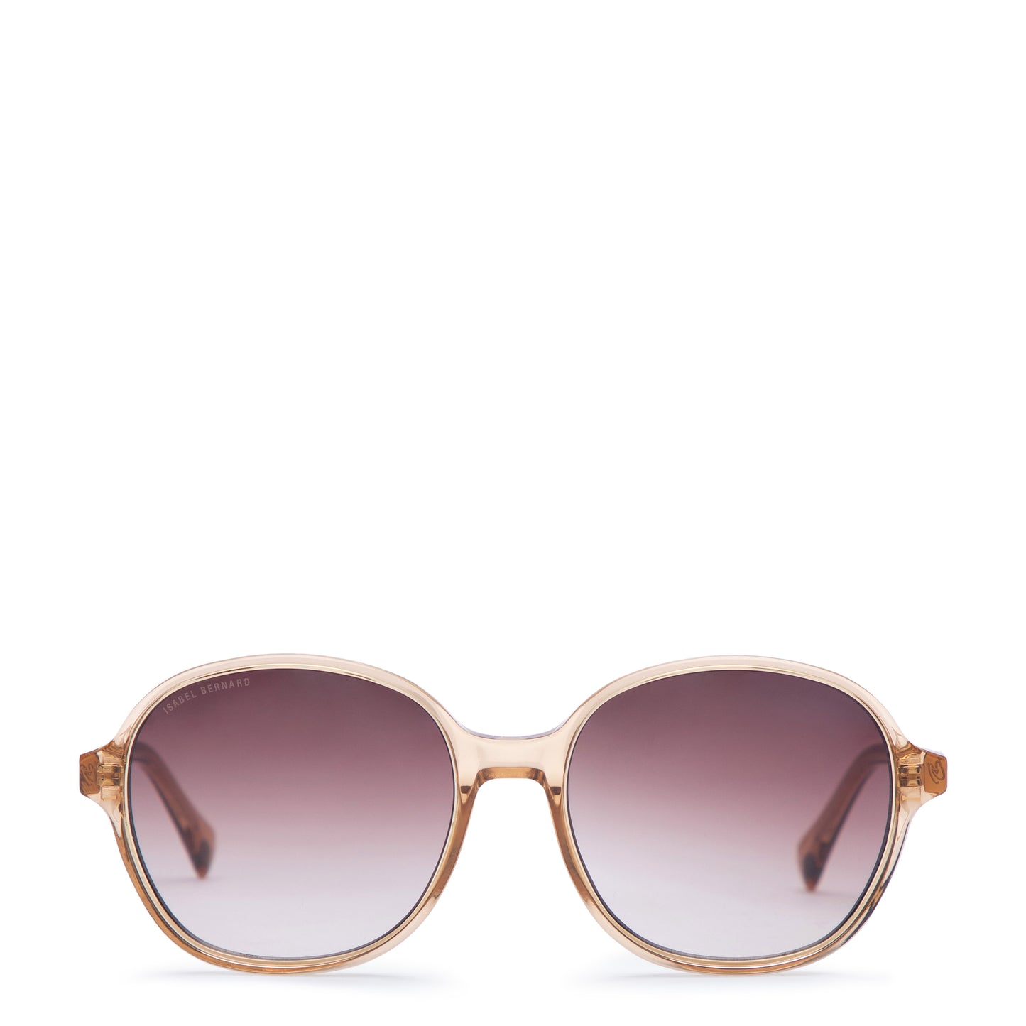 La Villette Eva transparent oval sunglasses with brown lenses - - Isabel Bernard