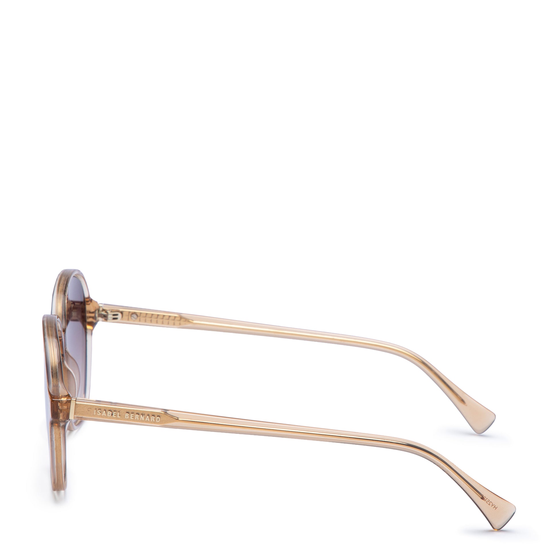 La Villette Eva transparent oval sunglasses with brown lenses - - Isabel Bernard