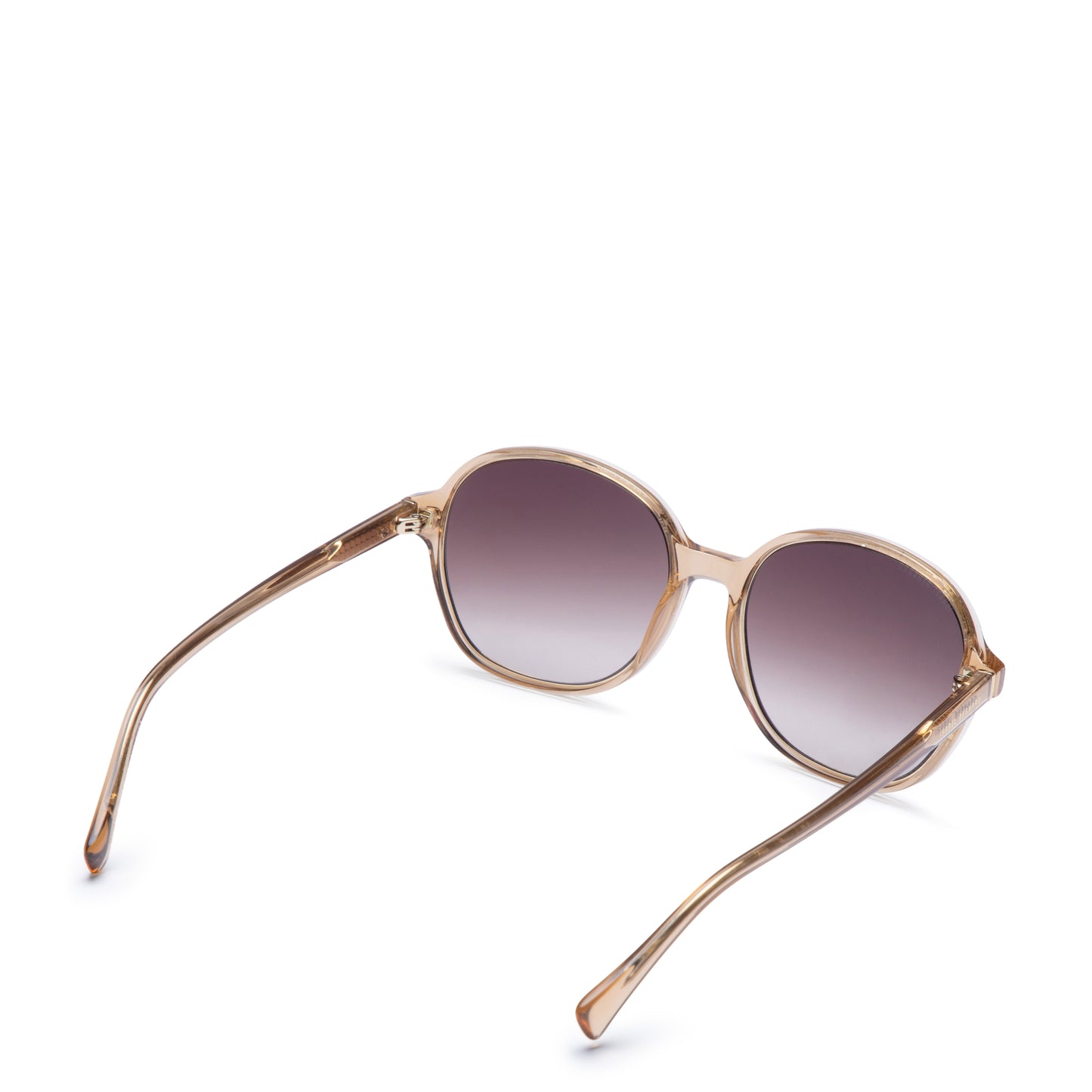 La Villette Eva transparent oval sunglasses with brown lenses - - Isabel Bernard