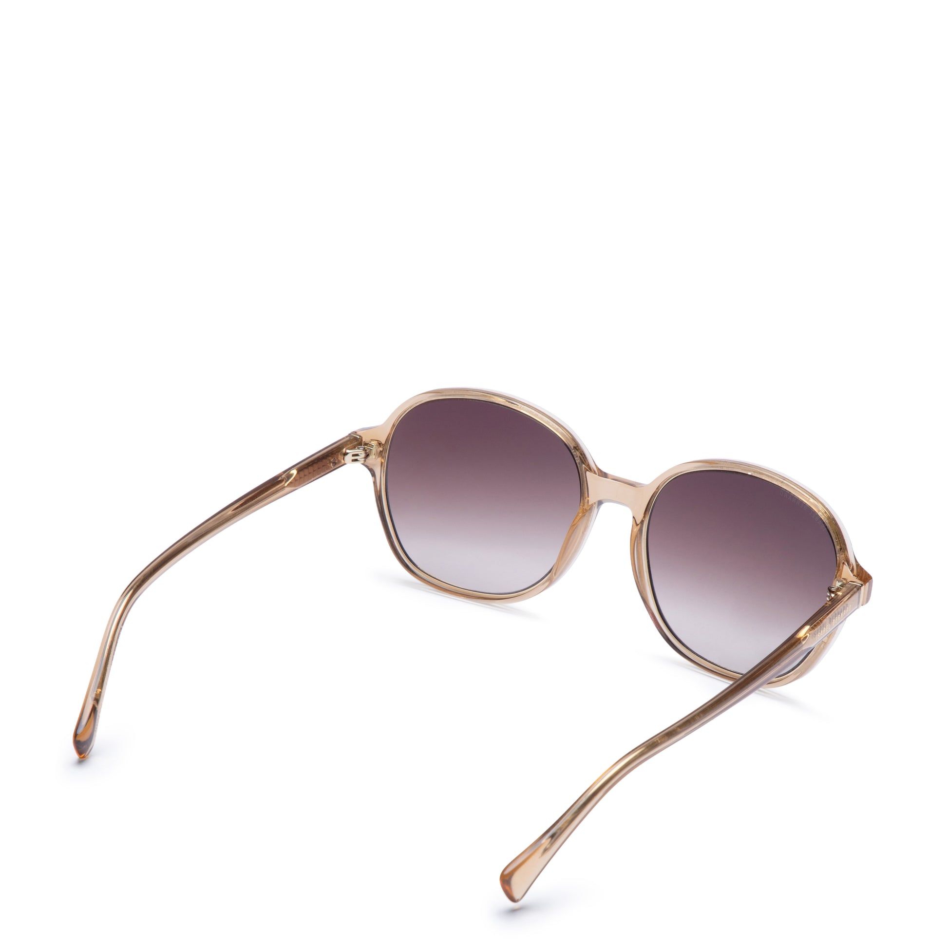 La Villette Eva transparent oval sunglasses with brown lenses - - Isabel Bernard