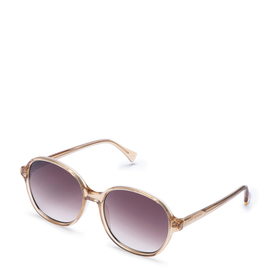 La Villette Eva transparent oval sunglasses with brown lenses - - Isabel Bernard