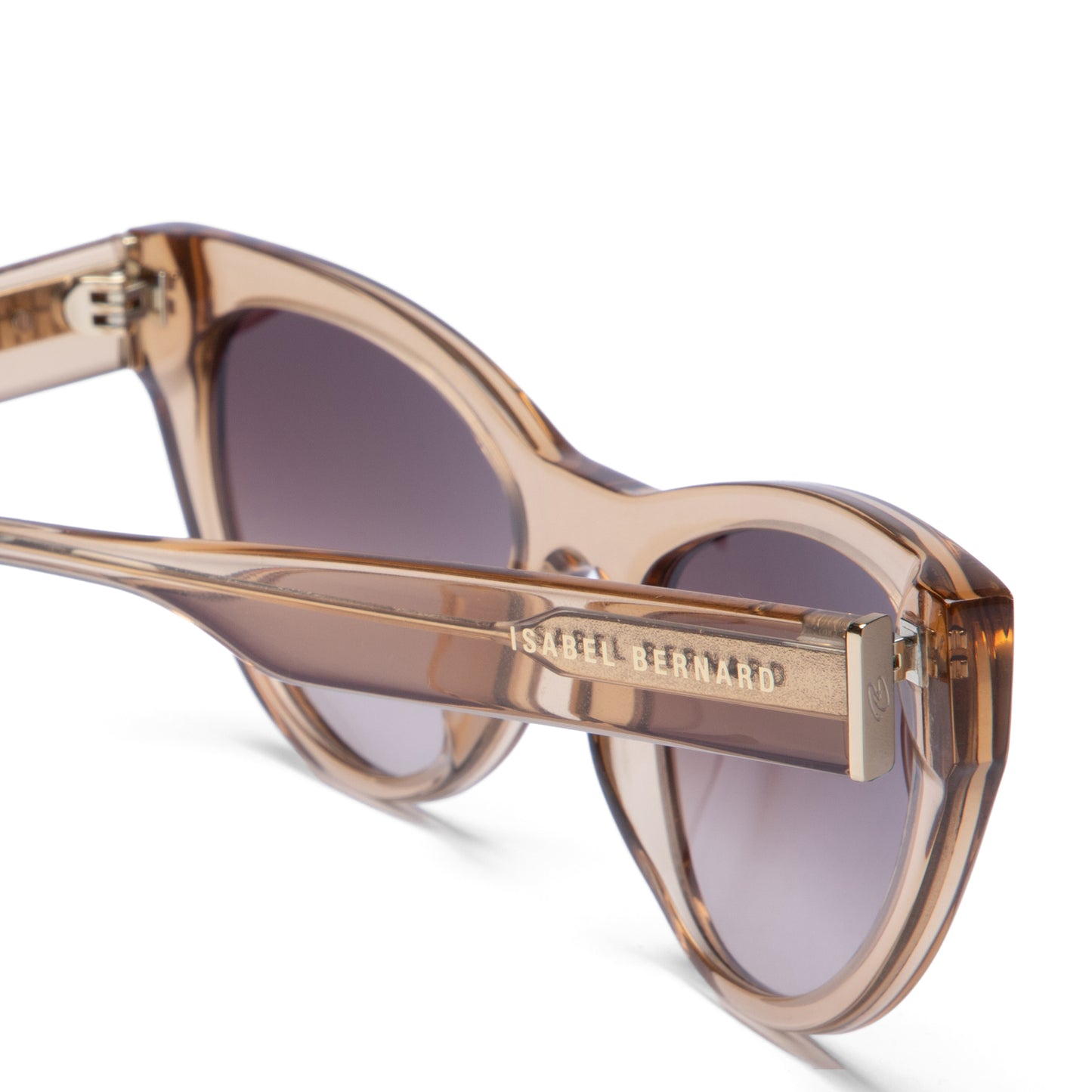 La Villette Lucie transparent cat eye sunglasses with brown lenses - - Isabel Bernard