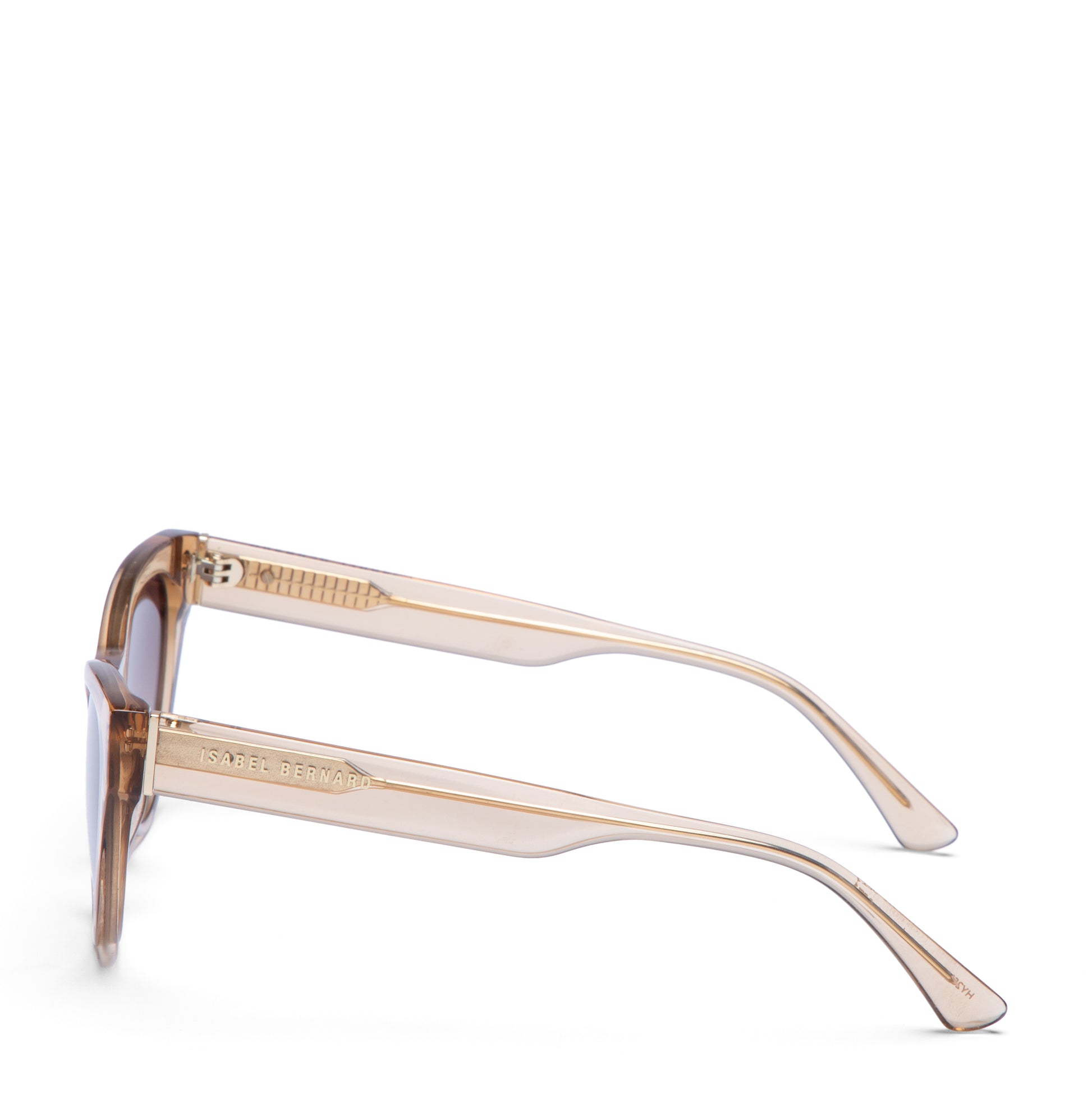 La Villette Lucie transparent cat eye sunglasses with brown lenses - - Isabel Bernard