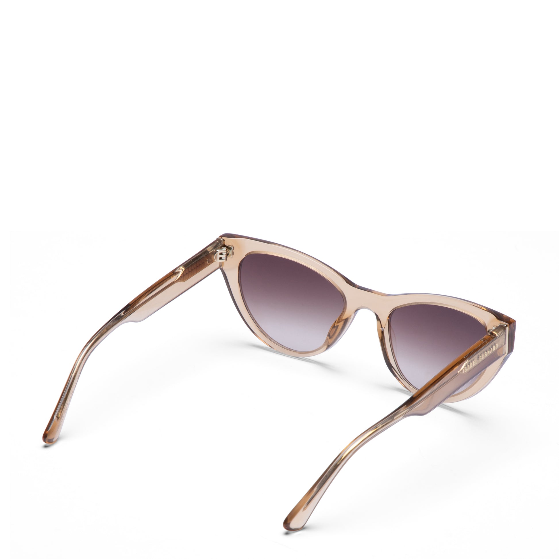 La Villette Lucie transparent cat eye sunglasses with brown lenses - - Isabel Bernard