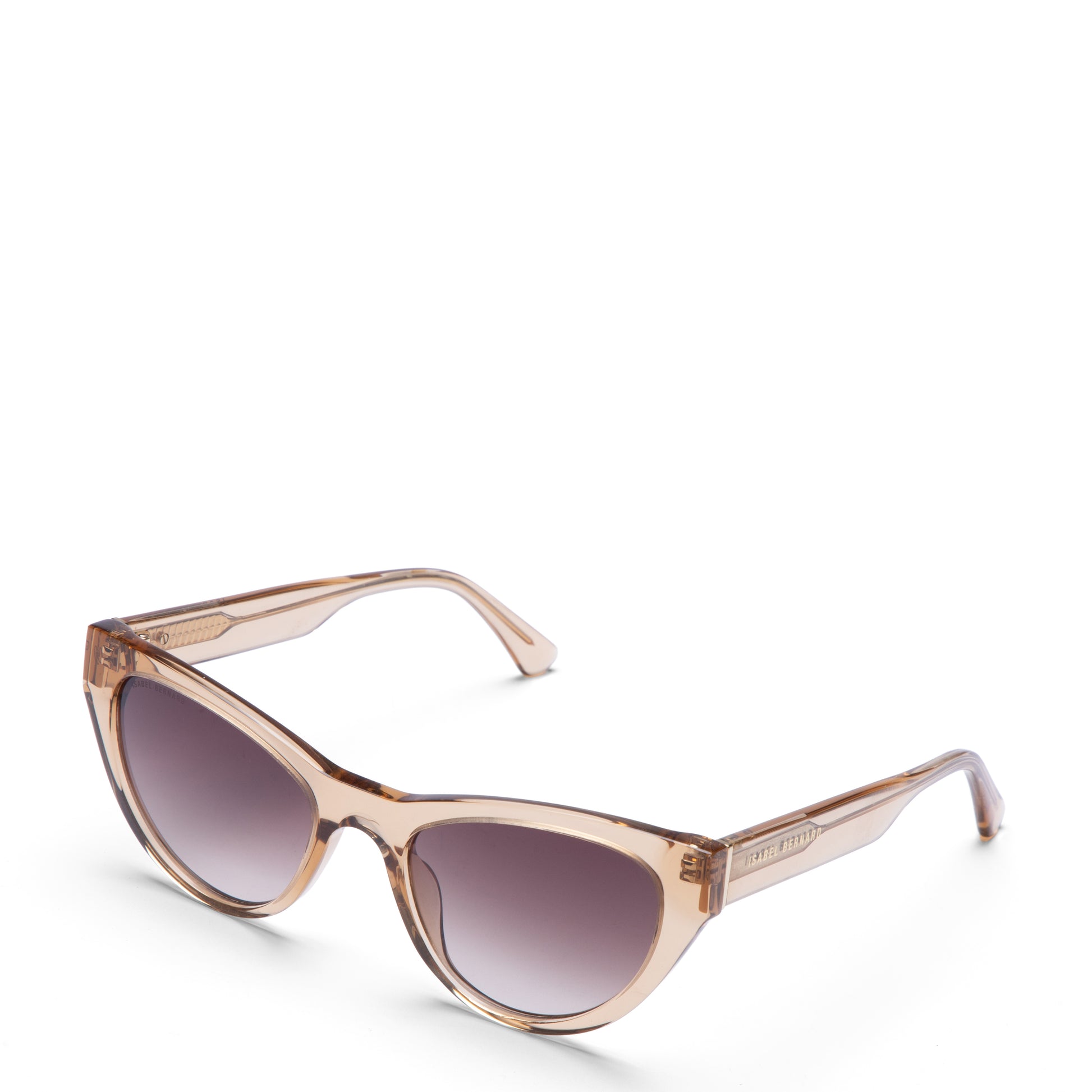 La Villette Lucie transparent cat eye sunglasses with brown lenses - - Isabel Bernard