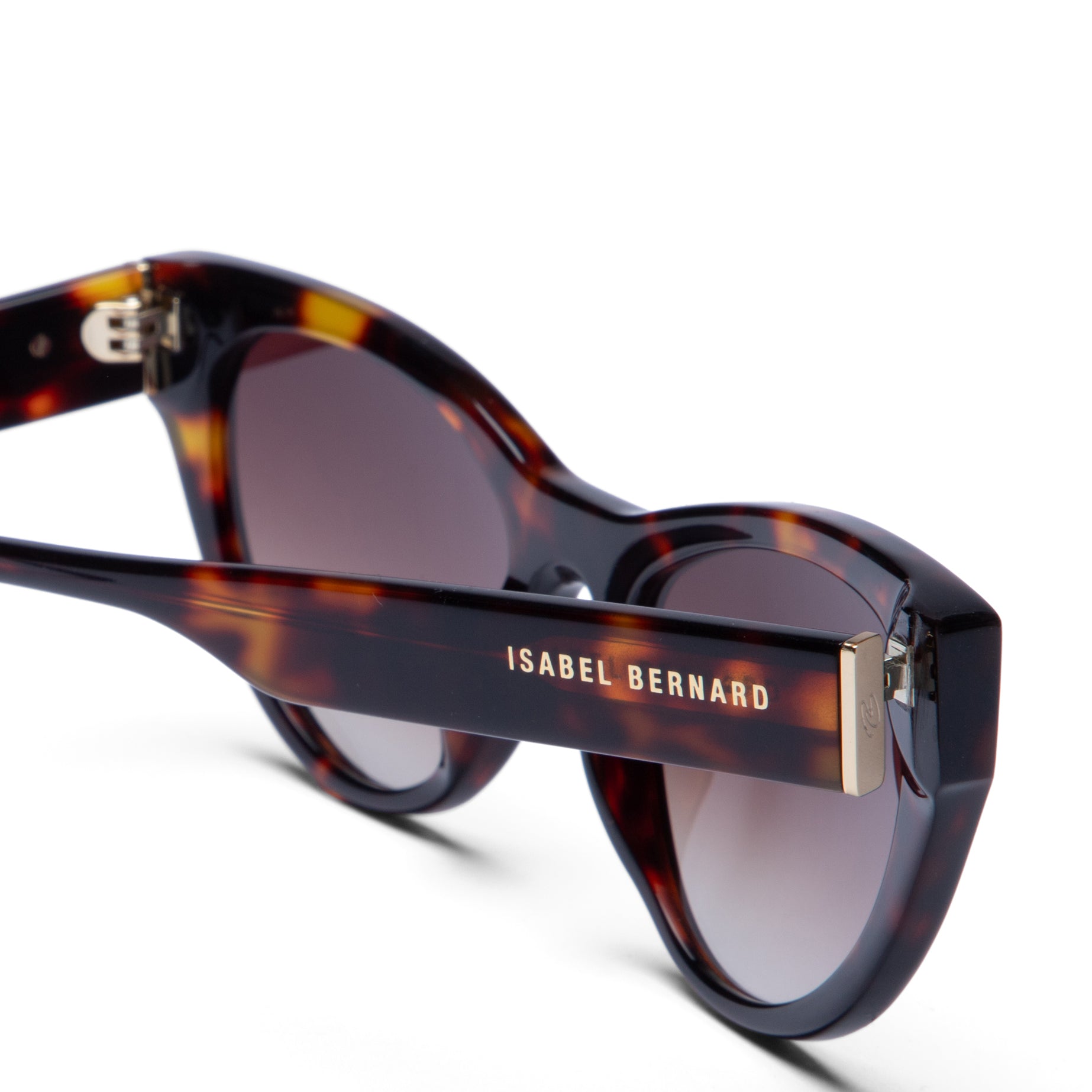 La Villette Lucie brown tortoise cat eye sunglasses with brown lenses - - Isabel Bernard