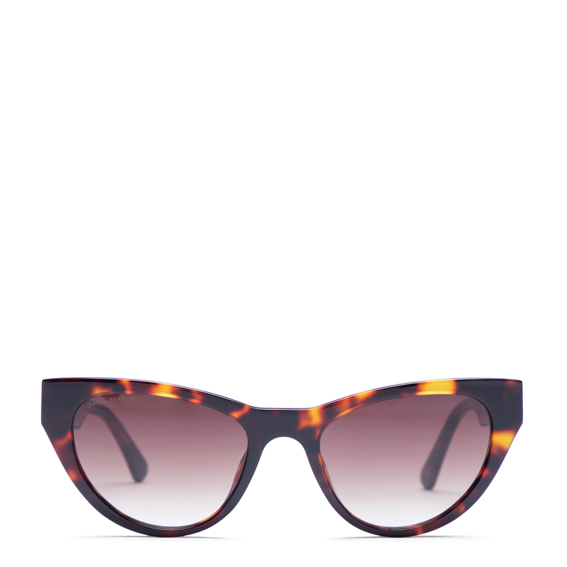 La Villette Lucie brown tortoise cat eye sunglasses with brown lenses - - Isabel Bernard