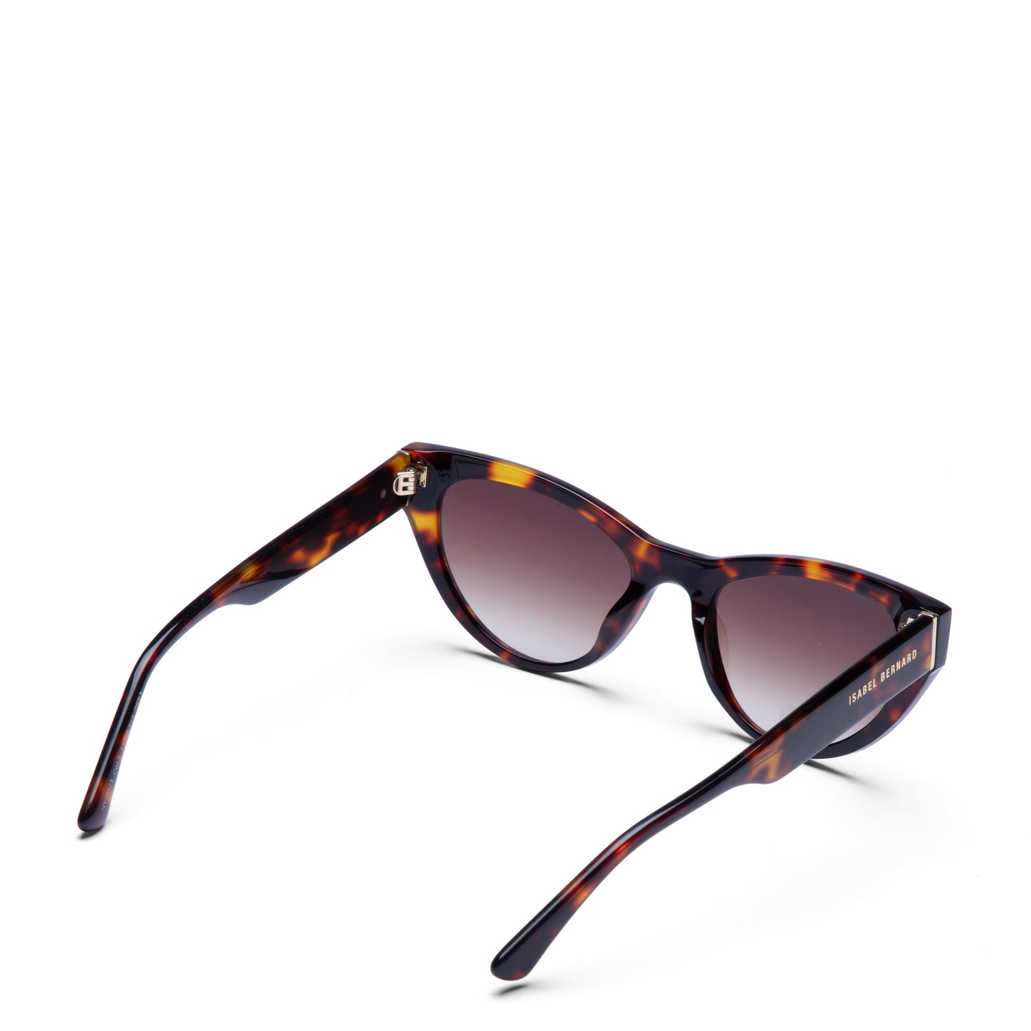 La Villette Lucie brown tortoise cat eye sunglasses with brown lenses - - Isabel Bernard