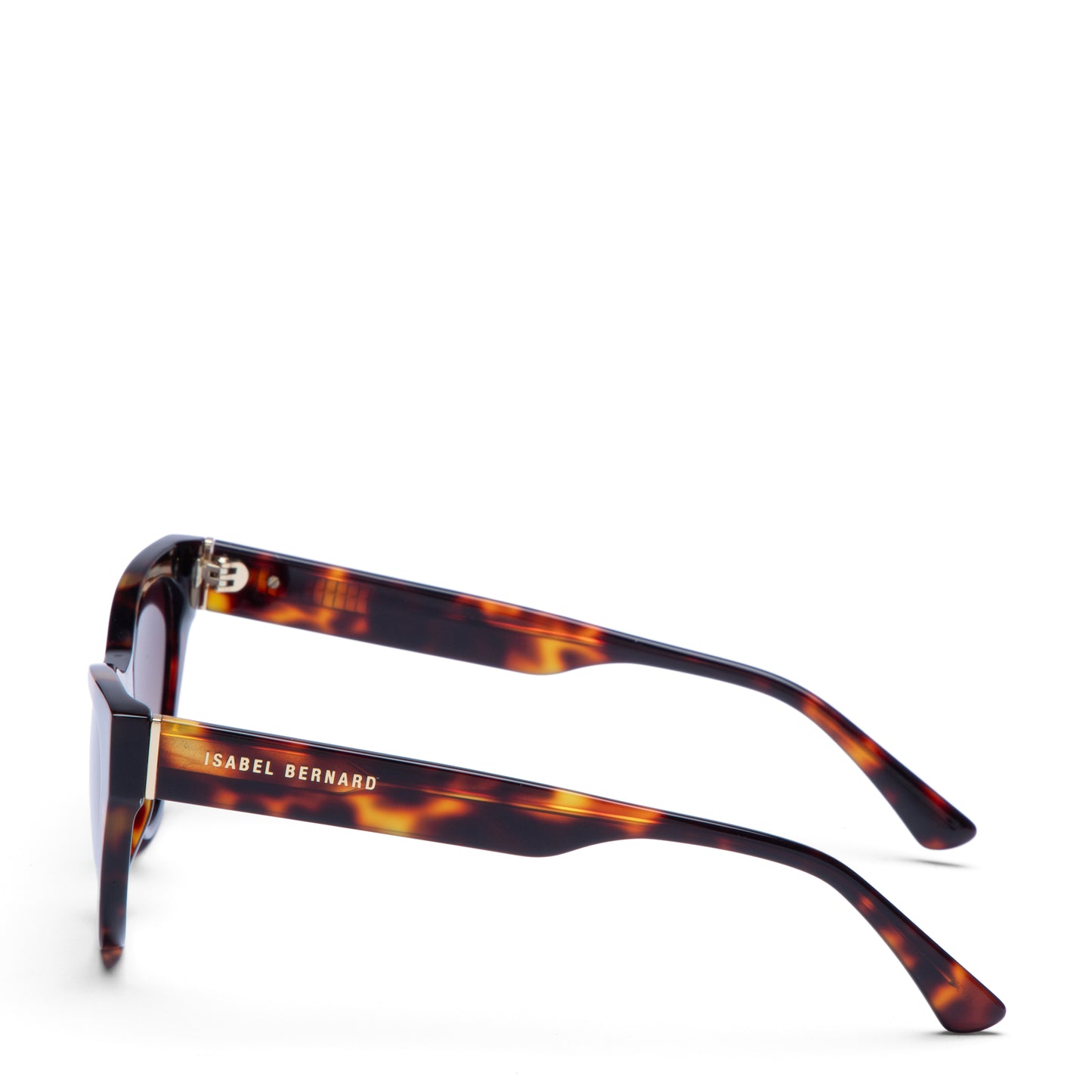 La Villette Lucie brown tortoise cat eye sunglasses with brown lenses - - Isabel Bernard