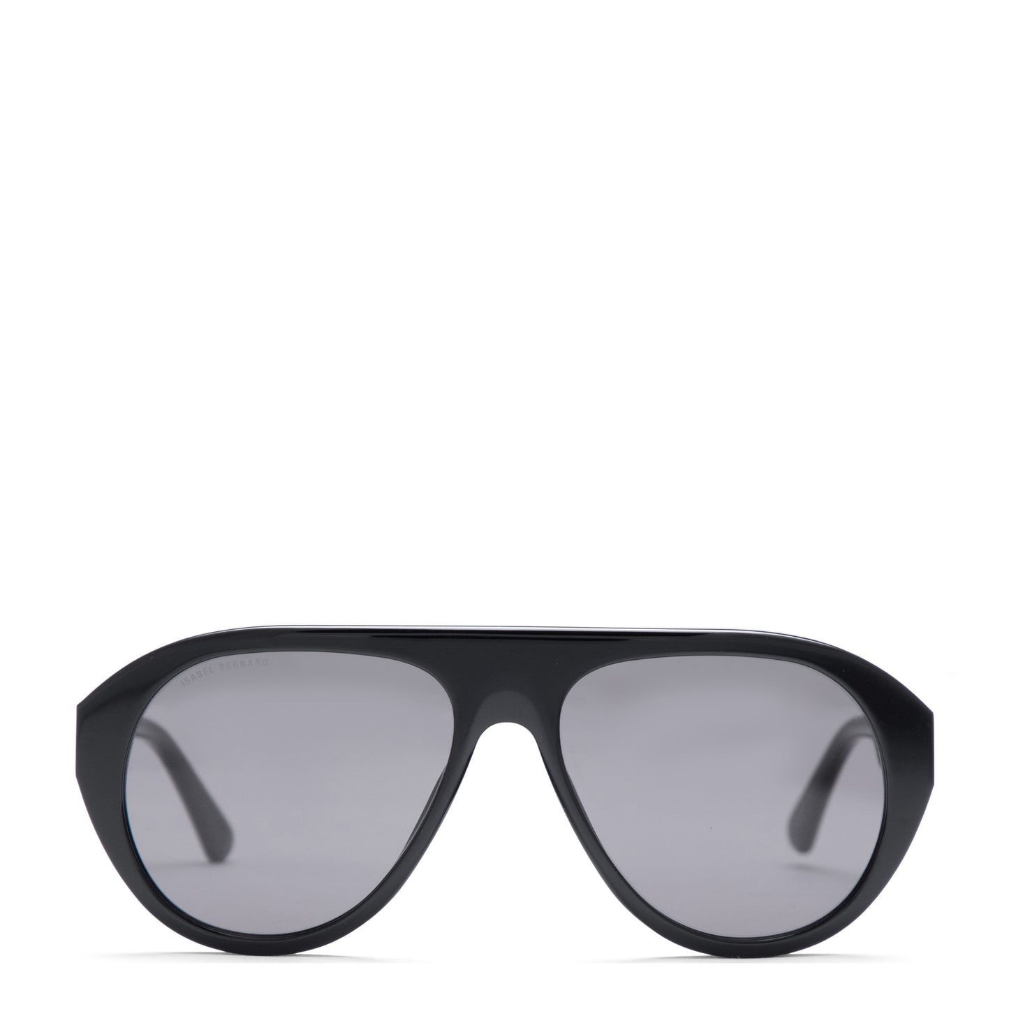 La Villette Mila black bold aviator sunglasses with black lenses - - Isabel Bernard