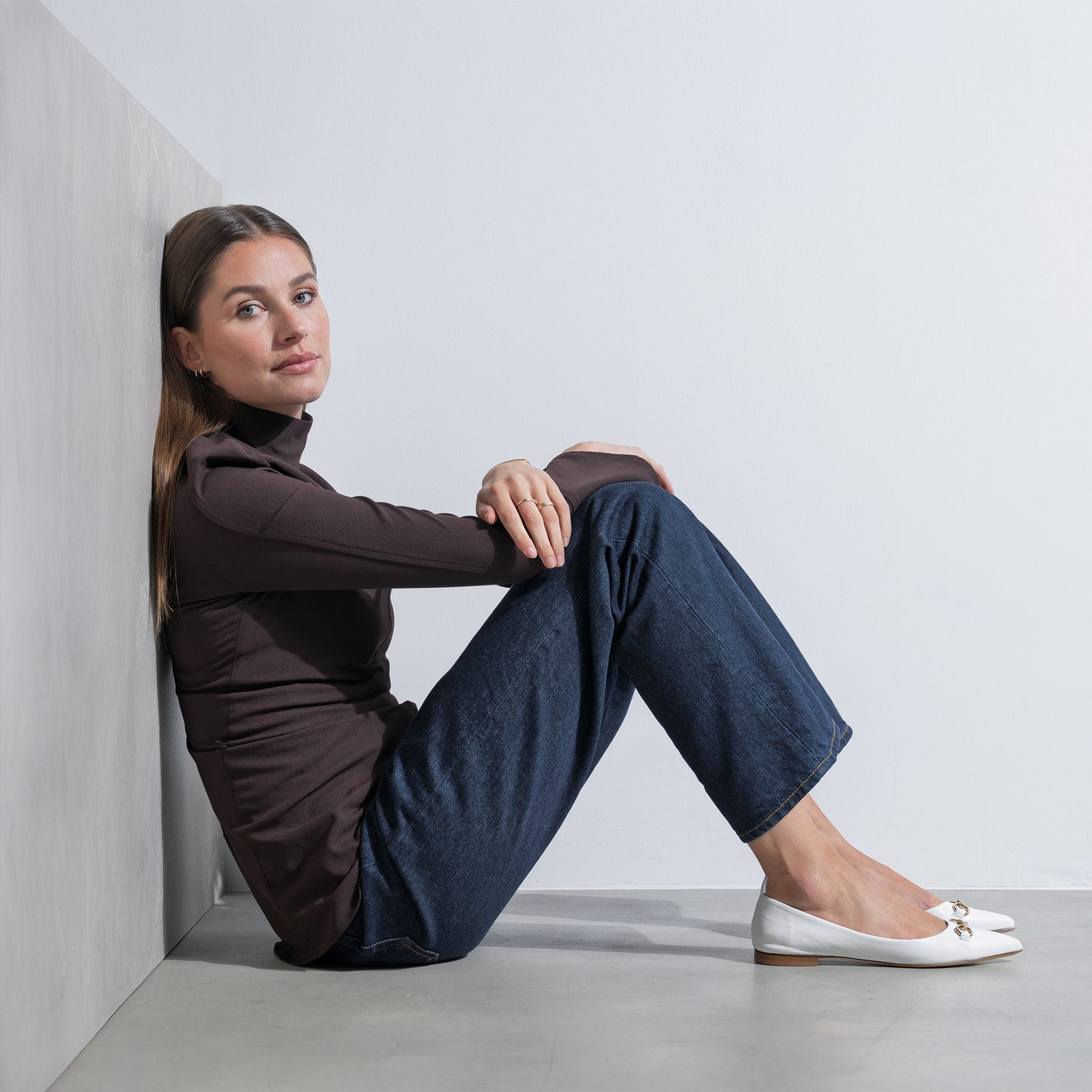 Vendôme Elita white calfskin leather ballerinas - - Isabel Bernard