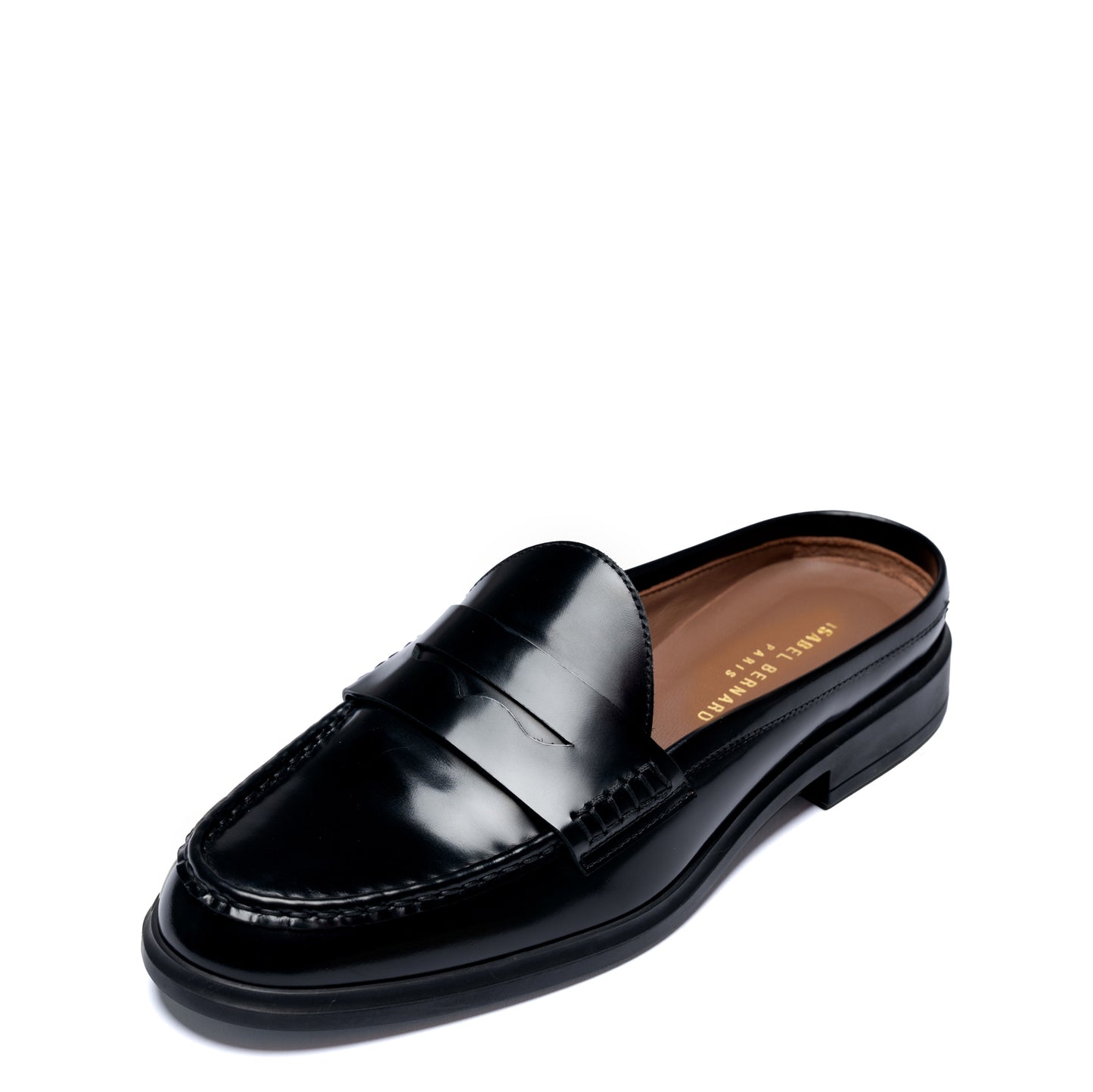 Vendôme Blandine black spazzolato leather mules - - Isabel Bernard