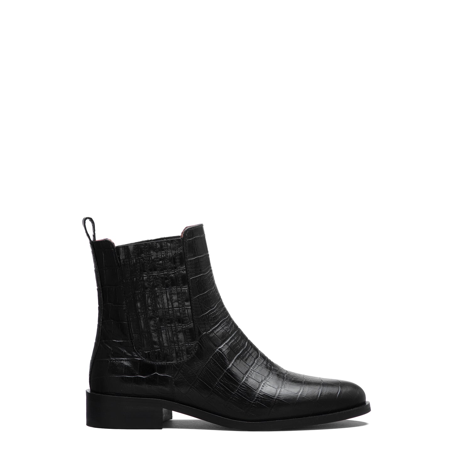 Vendôme Chey Croco Black Calfskin Leather Chelsea Boots - - Isabel Bernard