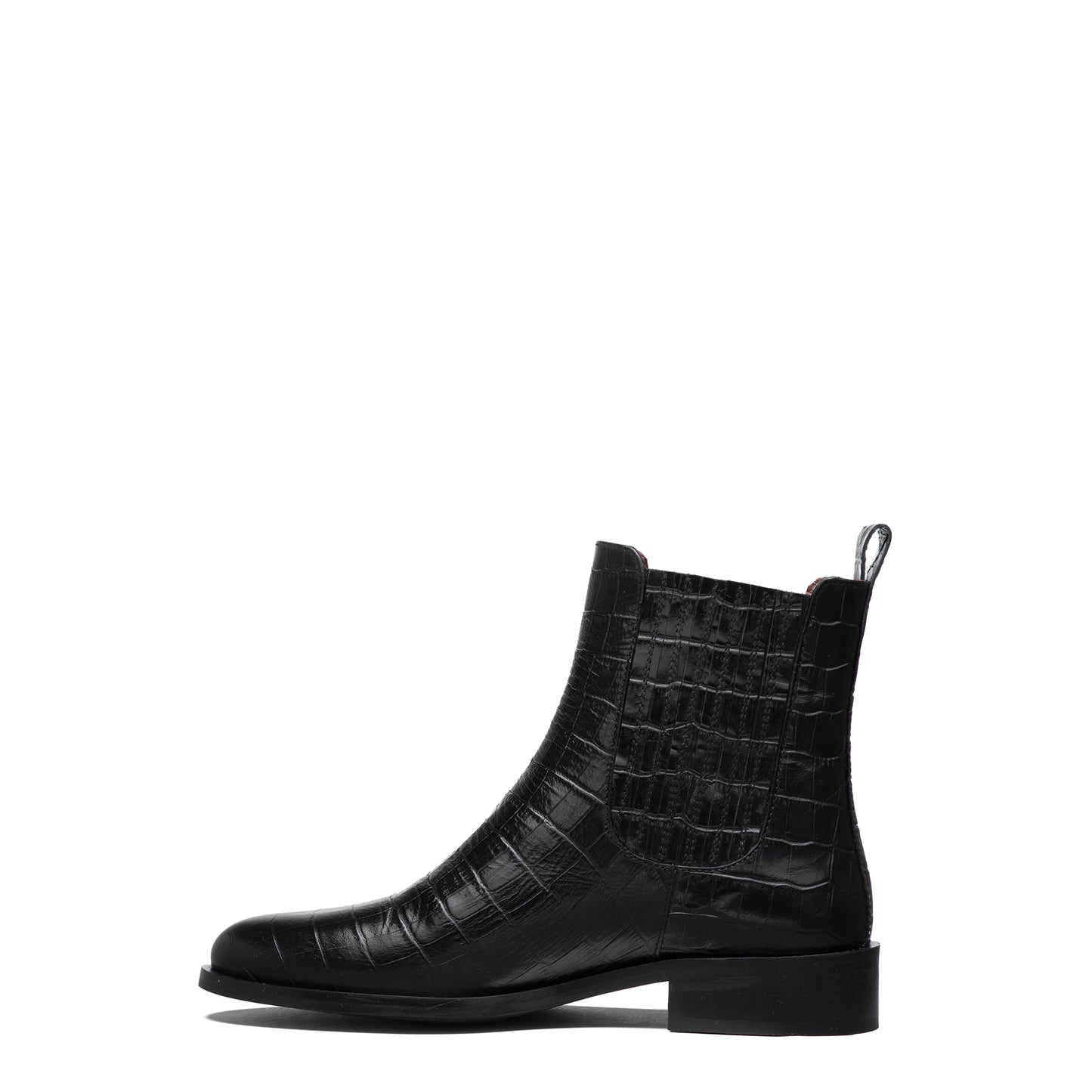 Vendôme Chey Croco Black Calfskin Leather Chelsea Boots - - Isabel Bernard