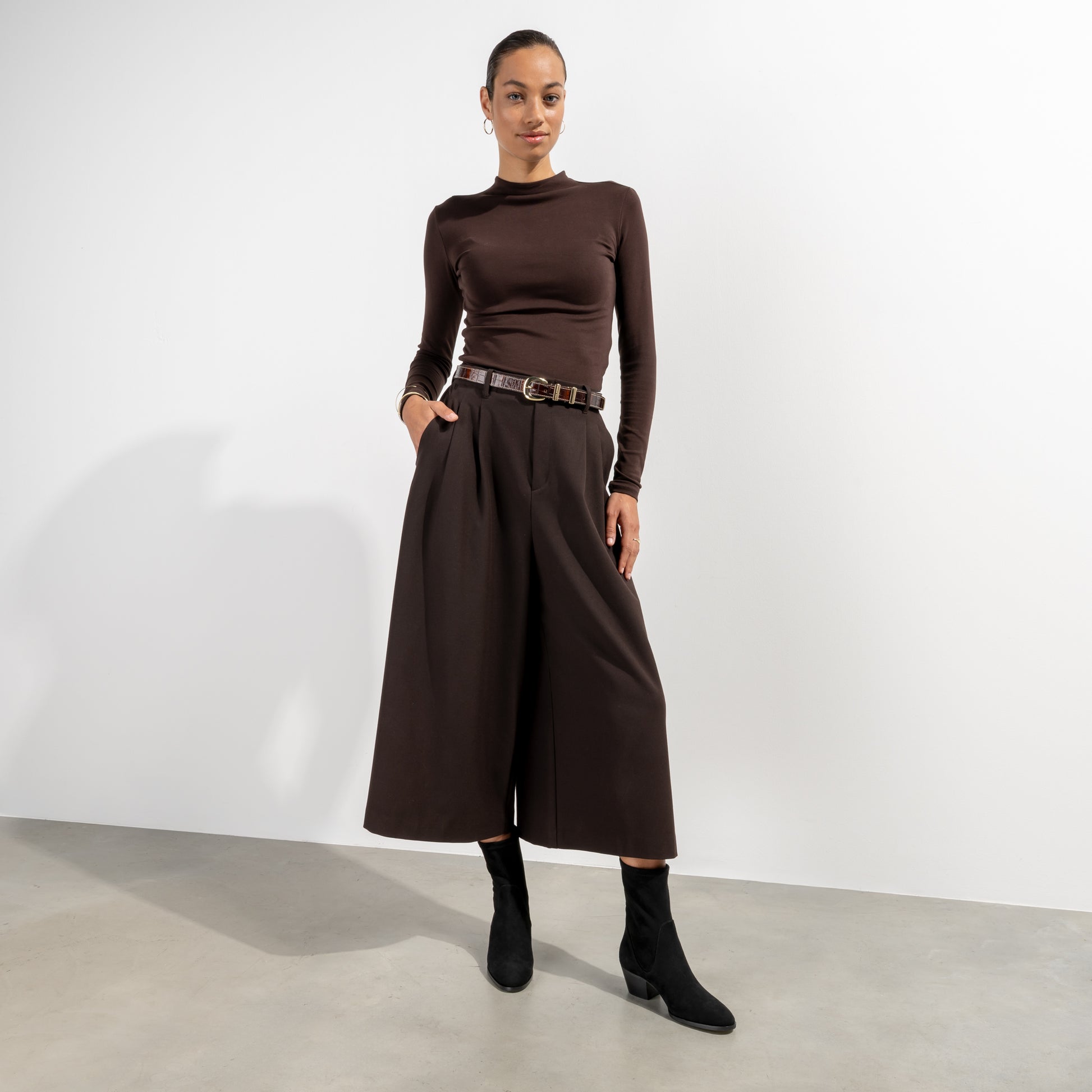 Vendôme Estelle Black Stretch Suede Boots - - Isabel Bernard