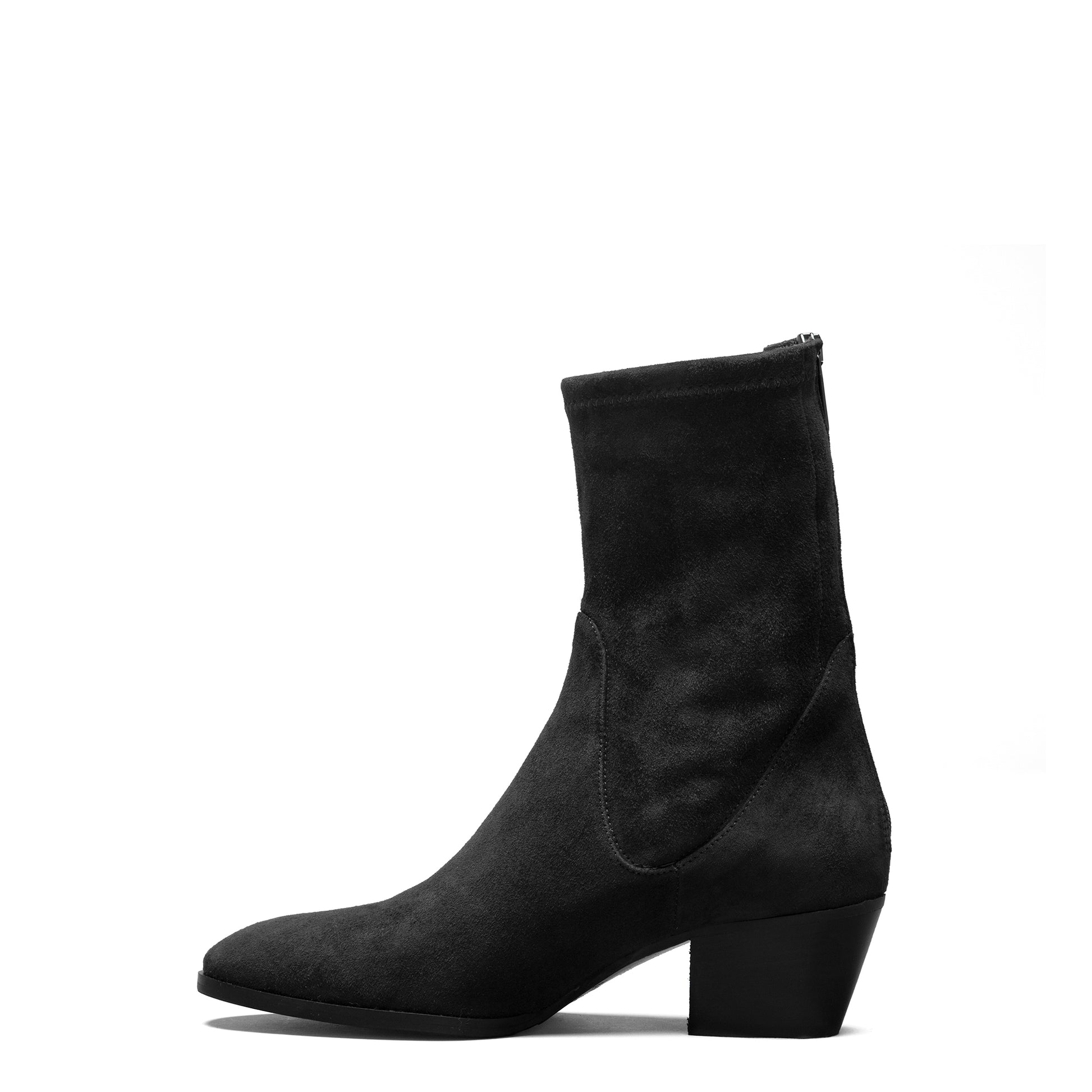 Vendôme Estelle Black Stretch Suede Boots - - Isabel Bernard