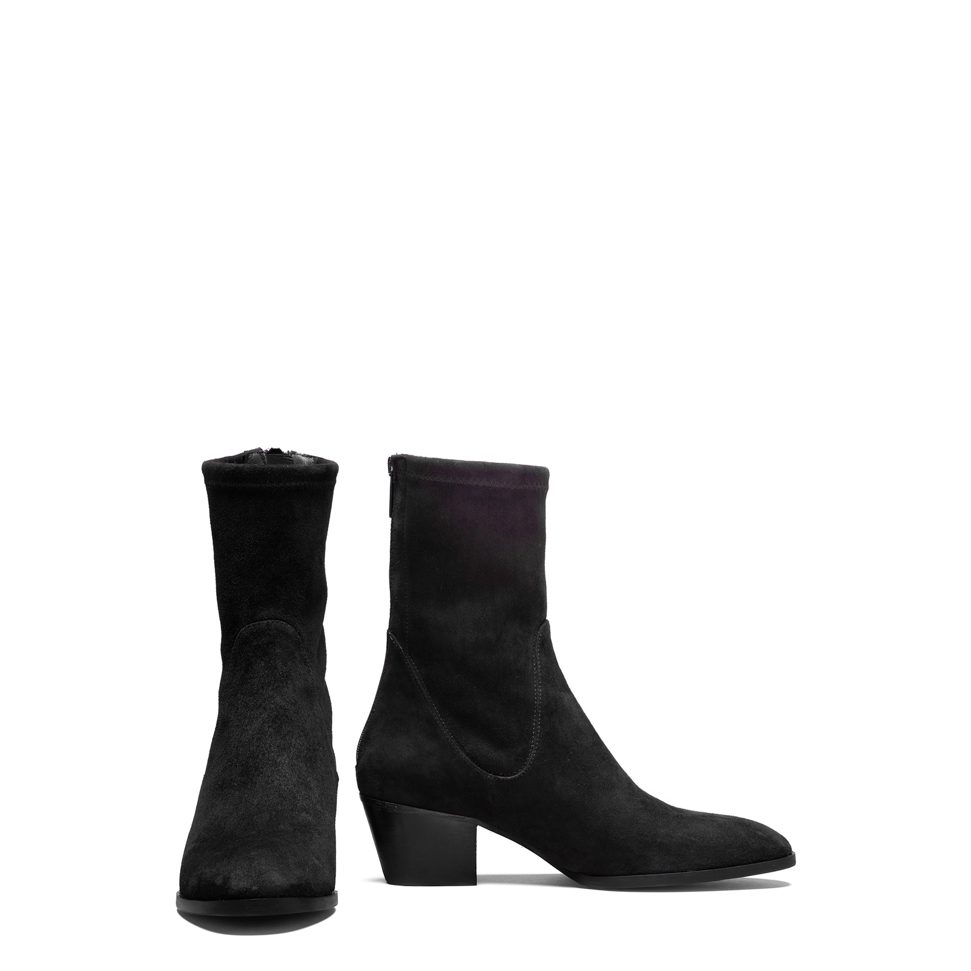 Vendôme Estelle Black Stretch Suede Boots - - Isabel Bernard