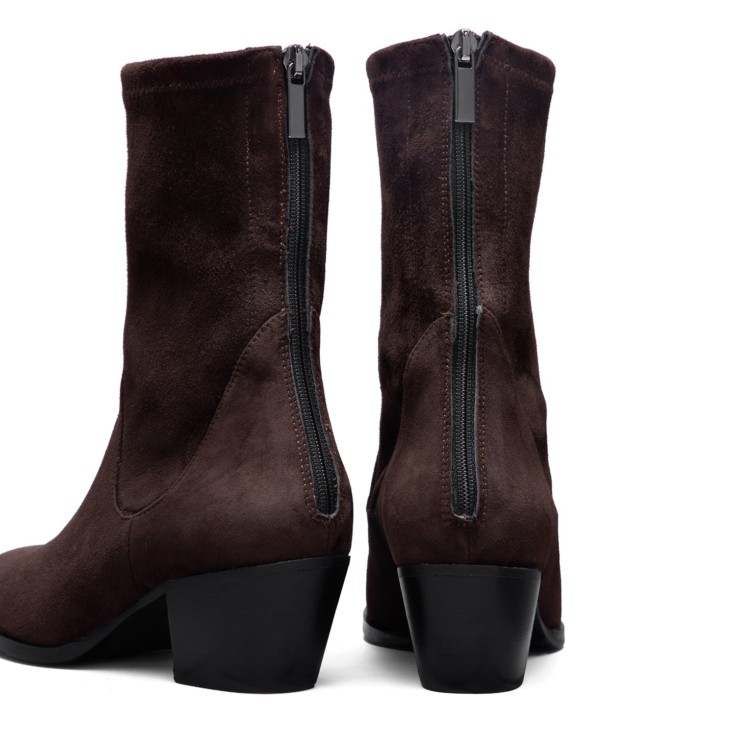 Vendôme Estelle Brown Stretch Suede Boots - - Isabel Bernard