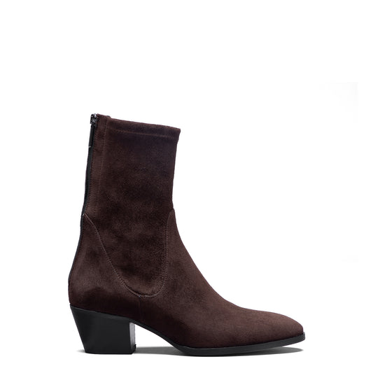 Vendôme Estelle Brown Stretch Suede Boots - - Isabel Bernard