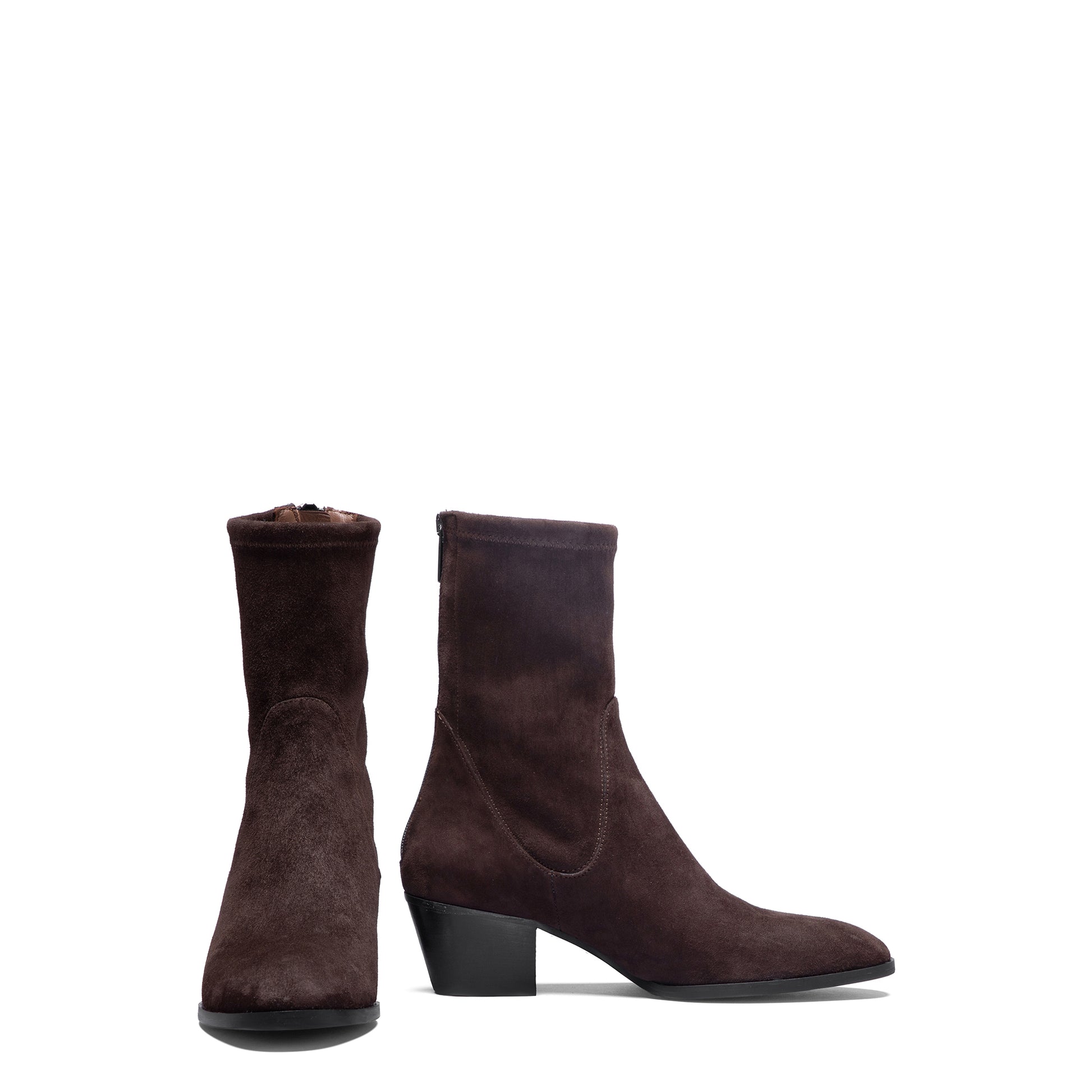 Vendôme Estelle Brown Stretch Suede Boots - - Isabel Bernard