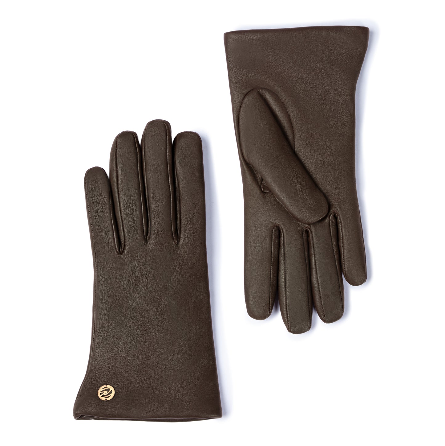 Honoré Eleanor dark brown goatskin leather gloves - - Isabel Bernard