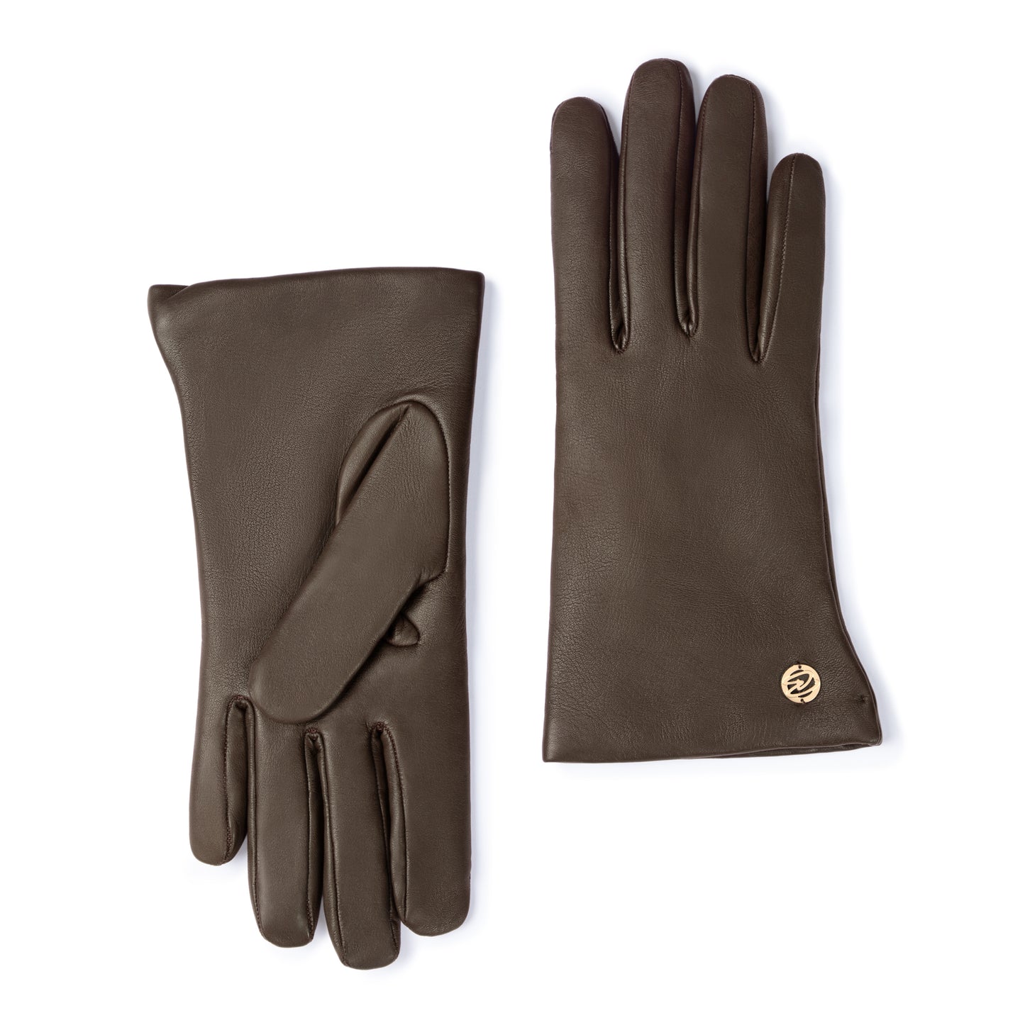 Honoré Eleanor dark brown goatskin leather gloves - - Isabel Bernard