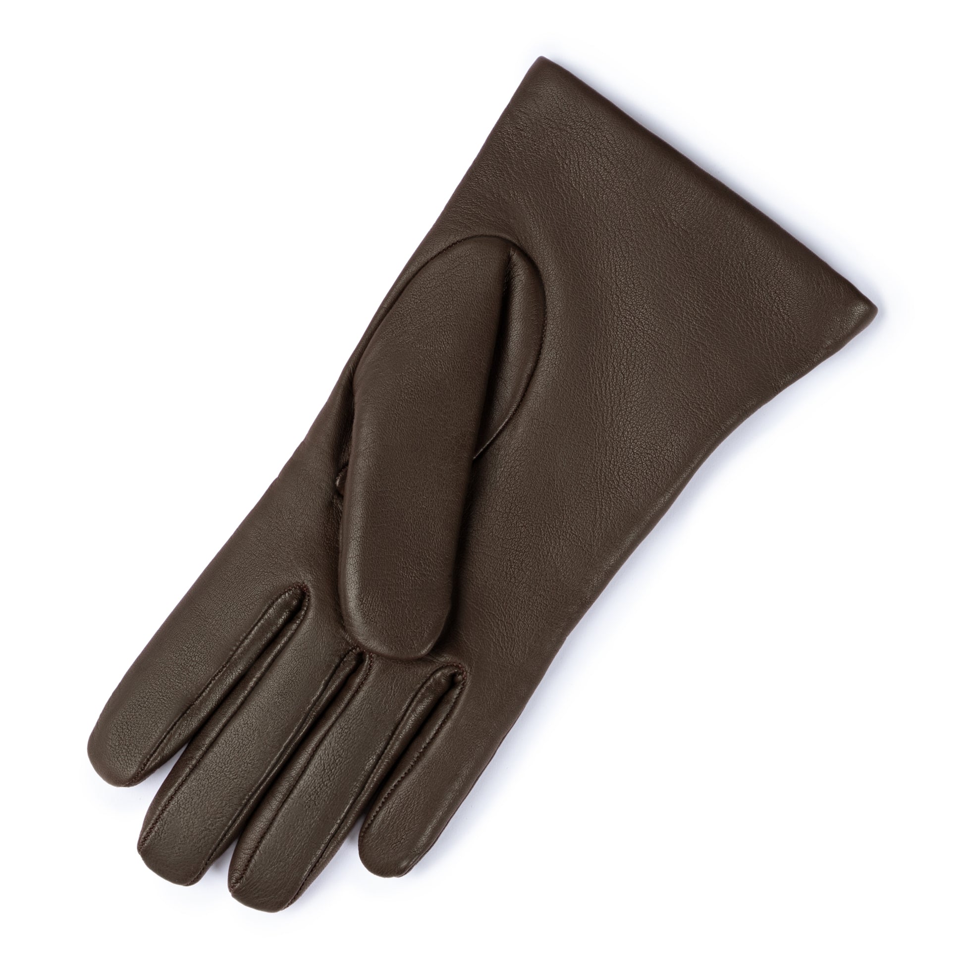 Honoré Eleanor dark brown goatskin leather gloves - - Isabel Bernard