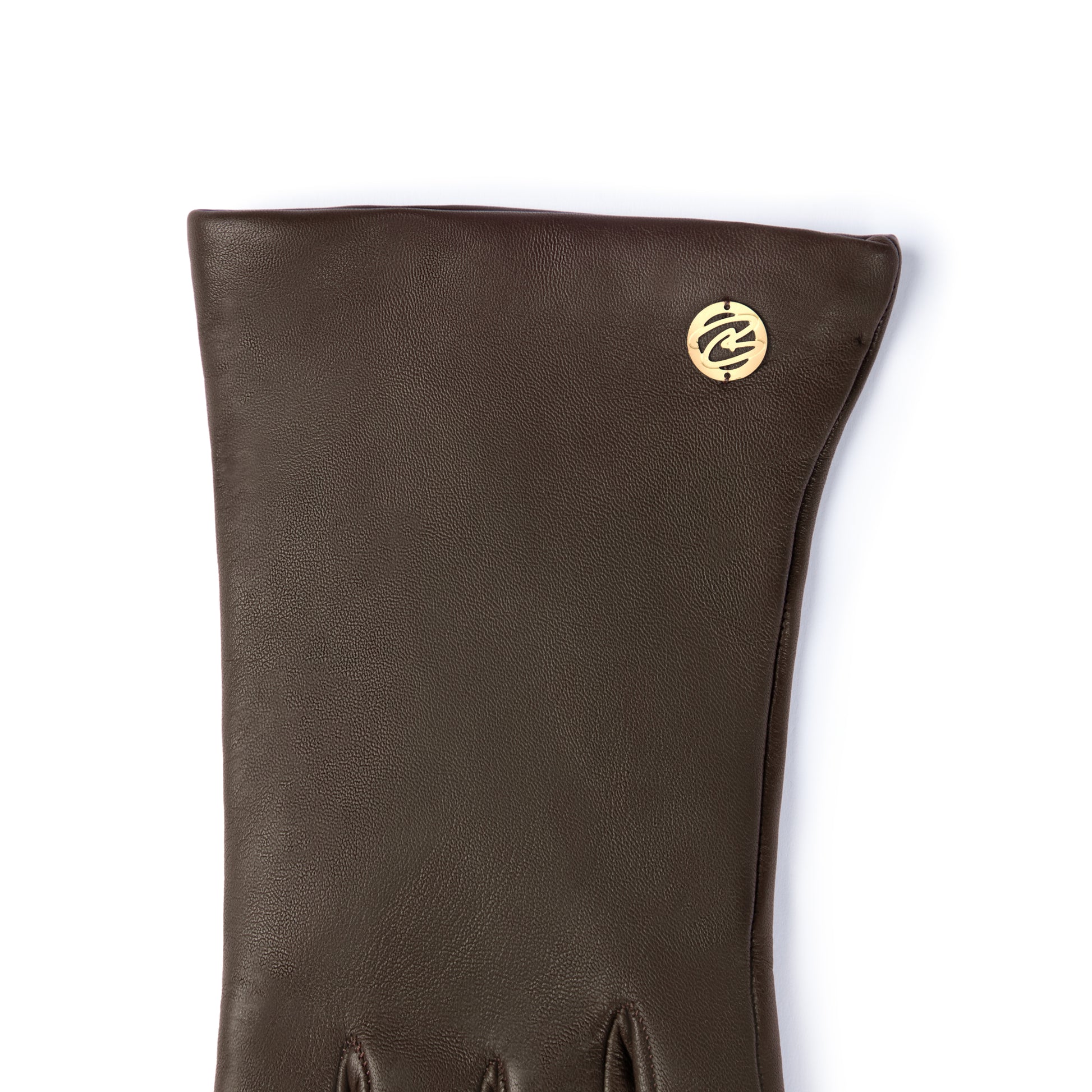 Honoré Eleanor dark brown goatskin leather gloves - - Isabel Bernard