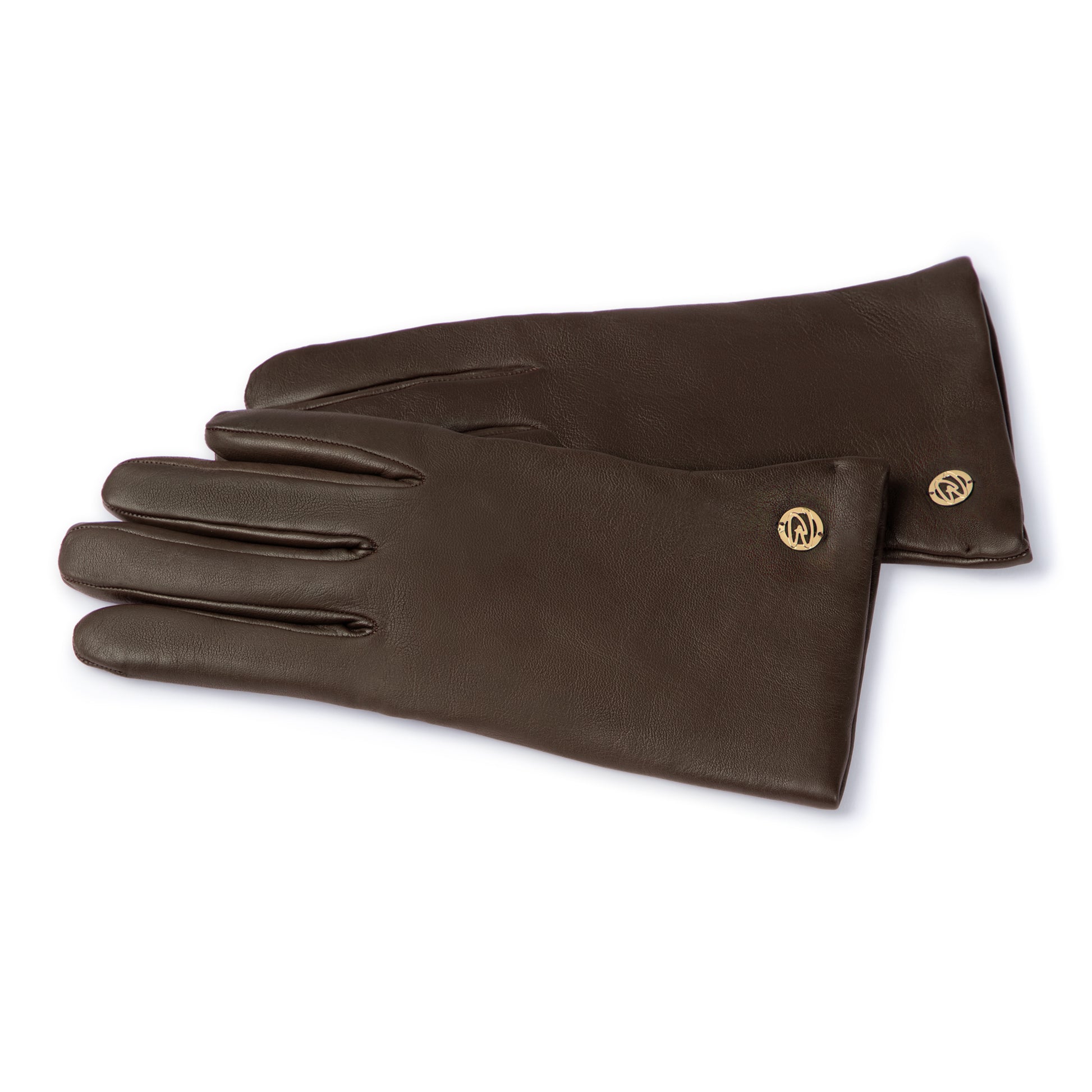 Honoré Eleanor dark brown goatskin leather gloves - - Isabel Bernard